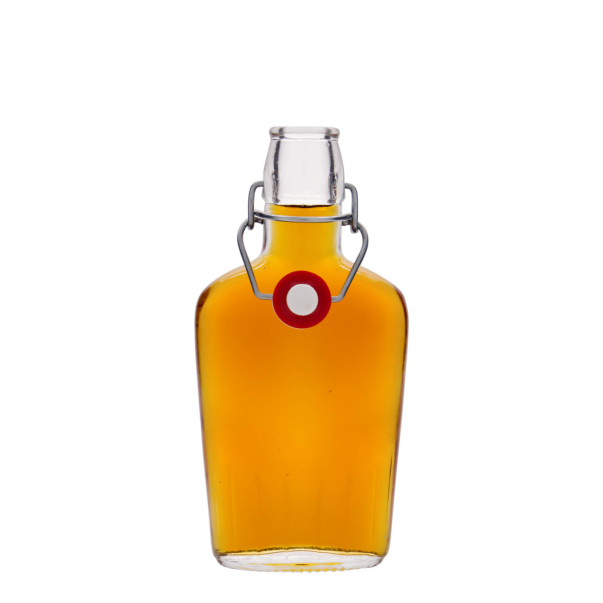 250 ml Glasflasche «Fiaschetta», oval, Mündung: Bügelverschluss
