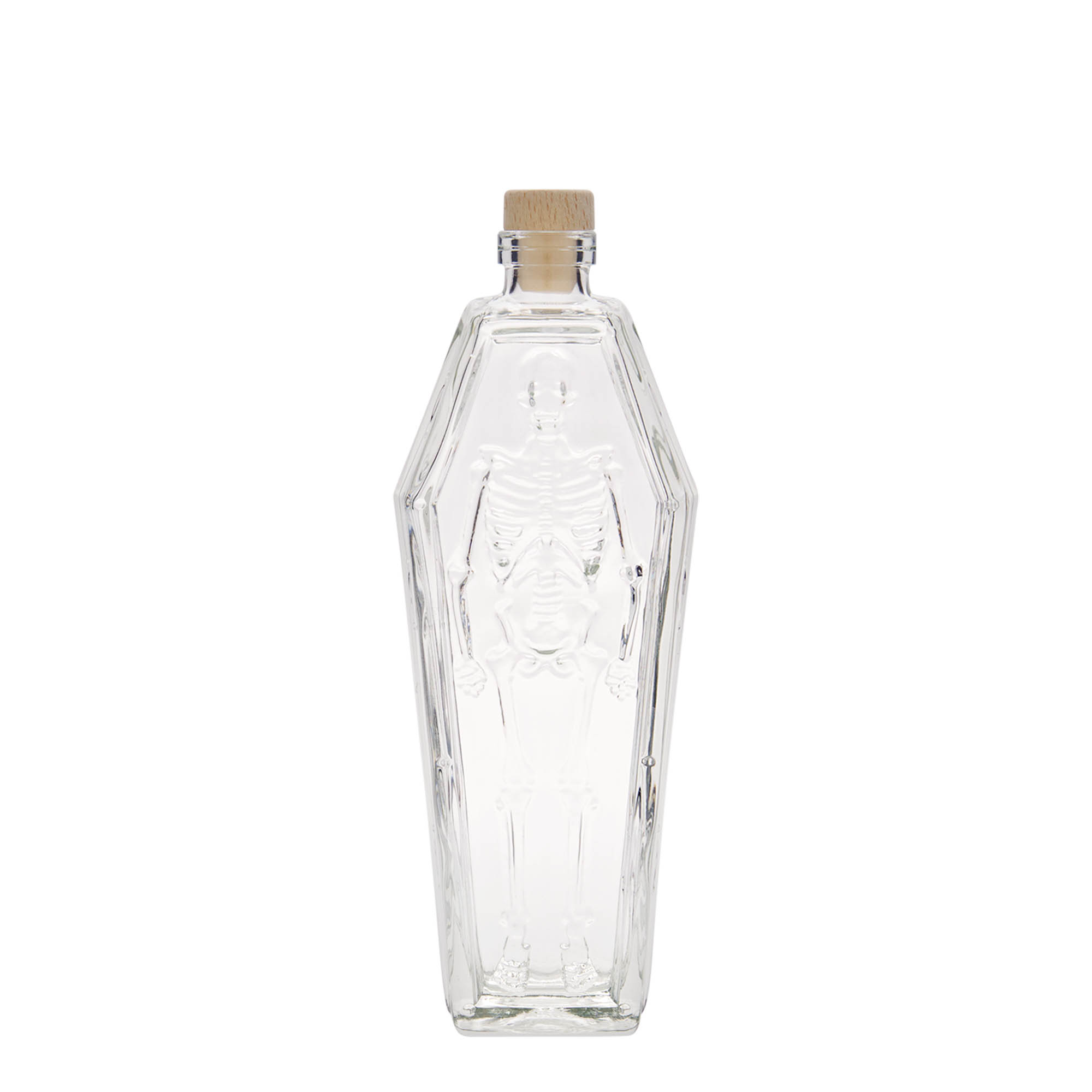 200 ml Glasflasche 'Sarg', Mündung: Kork