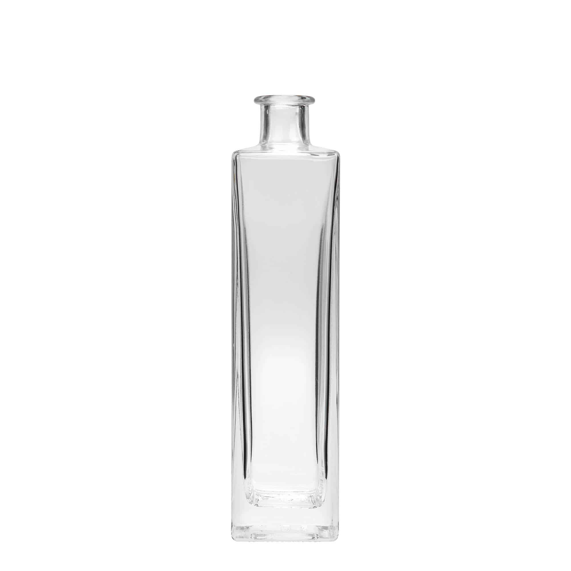 500 ml Glasflasche 'Rafaello', quadratisch, Mündung: Kork 500 ml Glasflasche 'Rafaello', quadratisch, Mündung: Kork