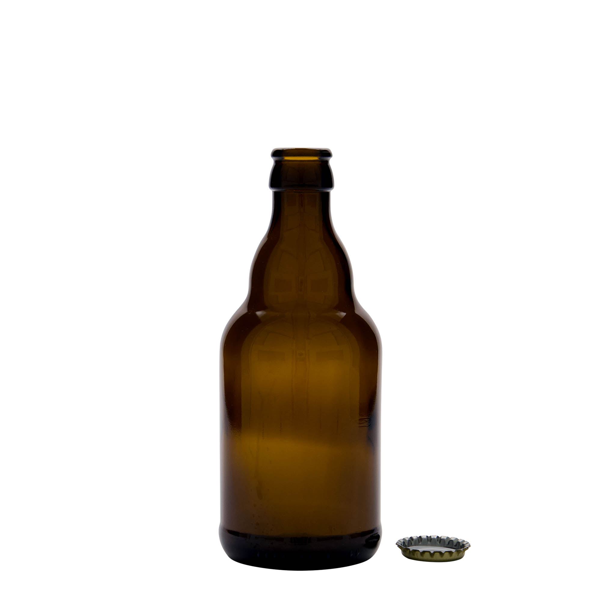 330 ml Bierflasche «Steinie», Glas, braun, Mündung: Kronkorken