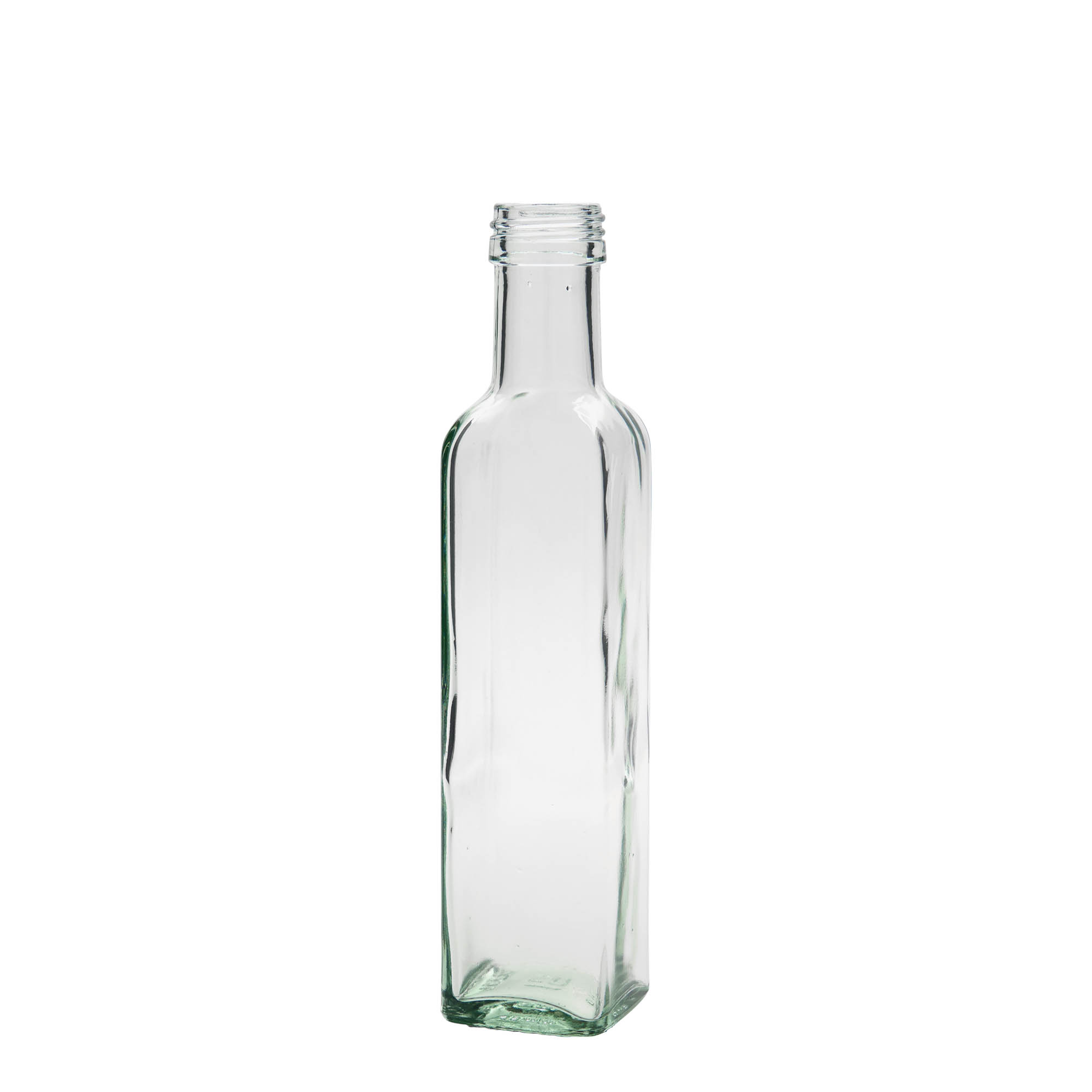 250 ml Glasflasche «Marasca», quadratisch, Mündung: PP 31,5