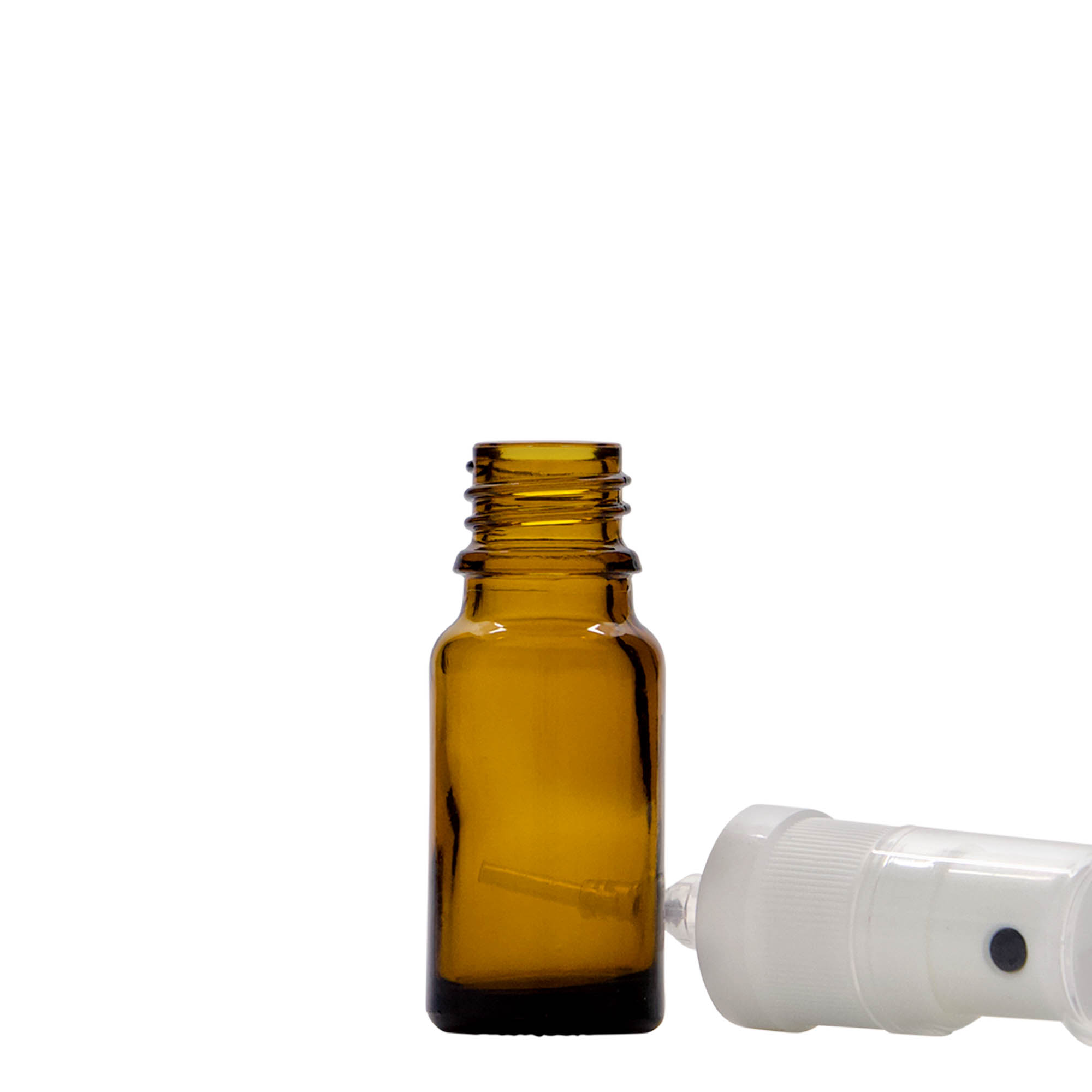 10 ml Sprühflasche Medizin, Glas, braun, Mündung: DIN 18 10 ml Sprühflasche Medizin, Glas, braun, Mündung: DIN 18