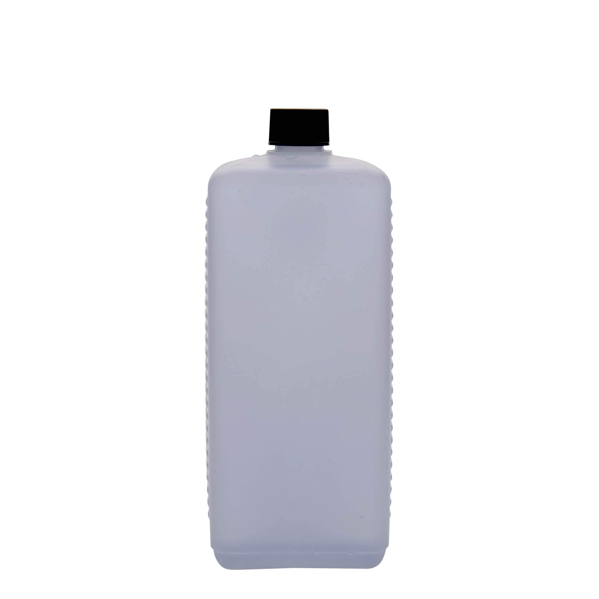 1.000 ml Kanisterflasche, rechteckig, HDPE-Kunststoff, natur, Mündung: DIN 25 EPE