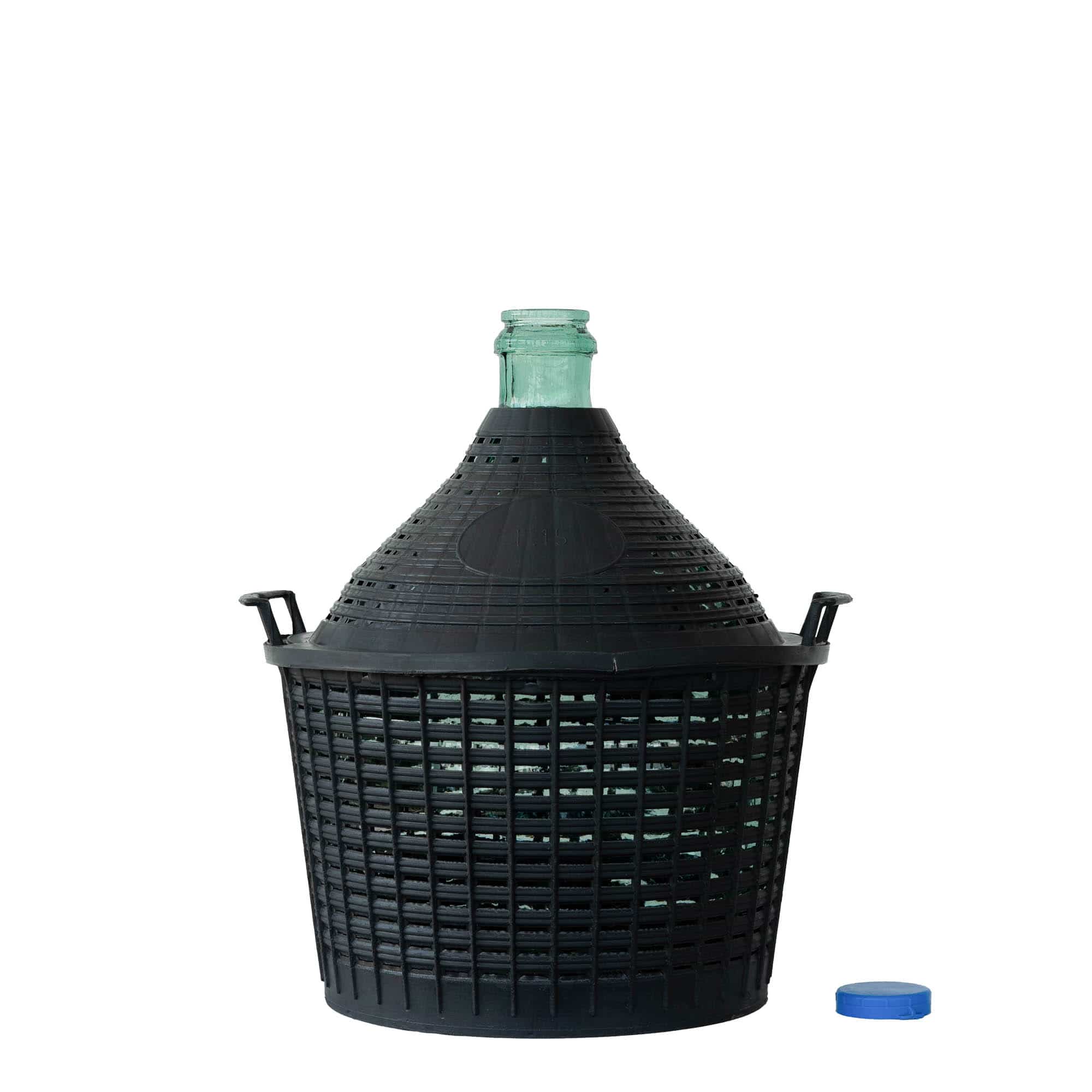 15 l Ballonflasche Enghals, Glas, Mündung: Stülpdeckel