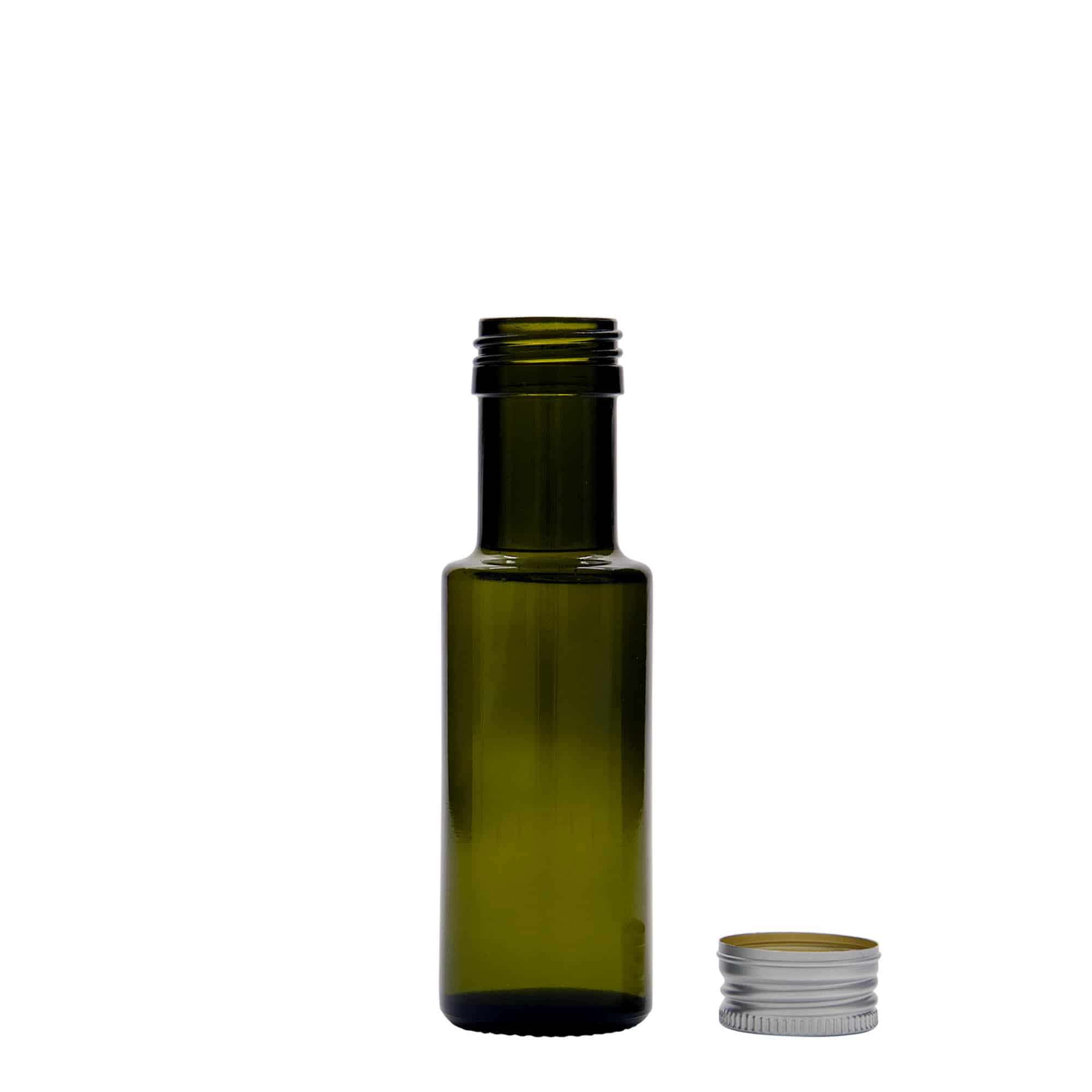 100 ml Glasflasche «Dorica», antikgrün, Mündung: PP 31,5