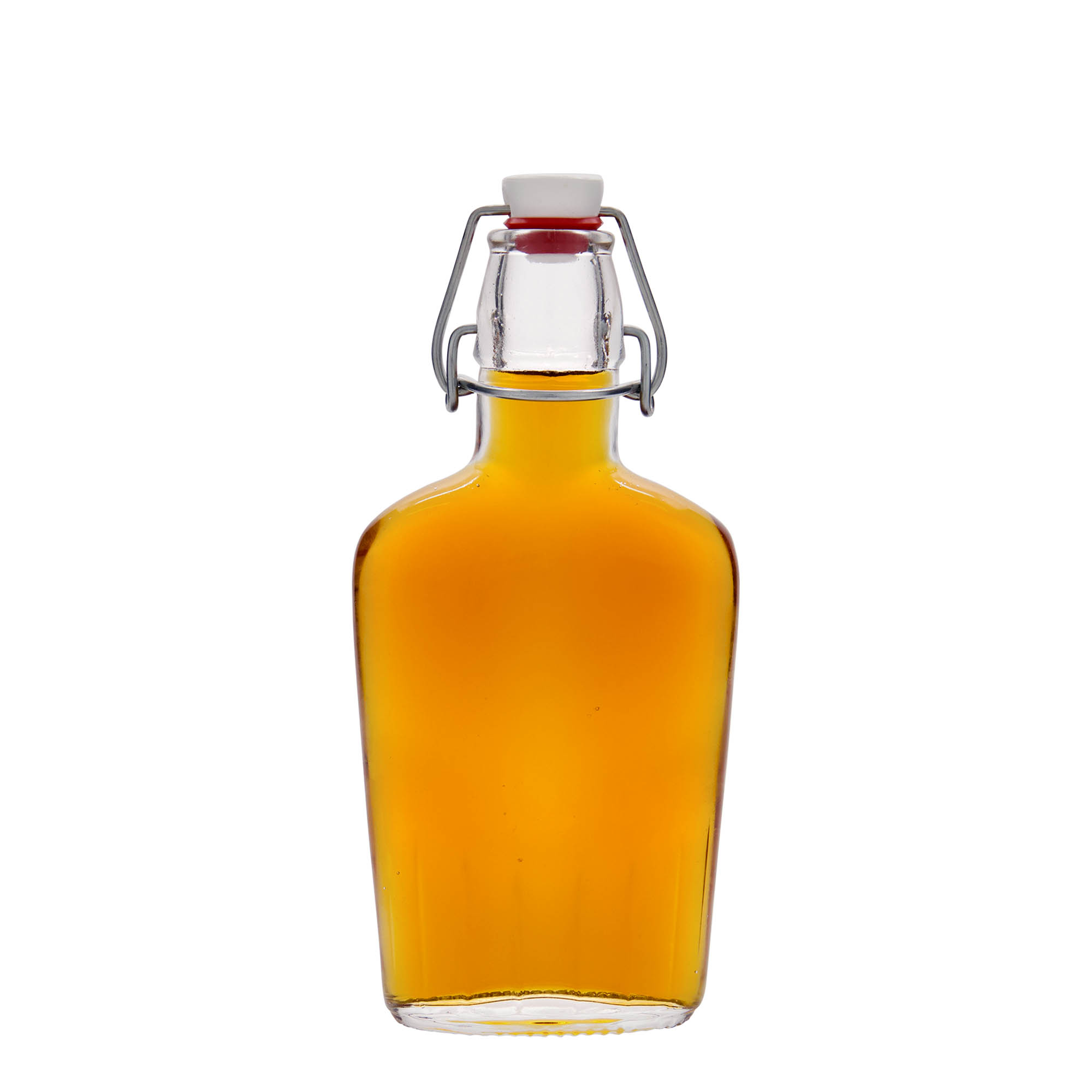 250 ml Glasflasche «Fiaschetta», oval, Mündung: Bügelverschluss