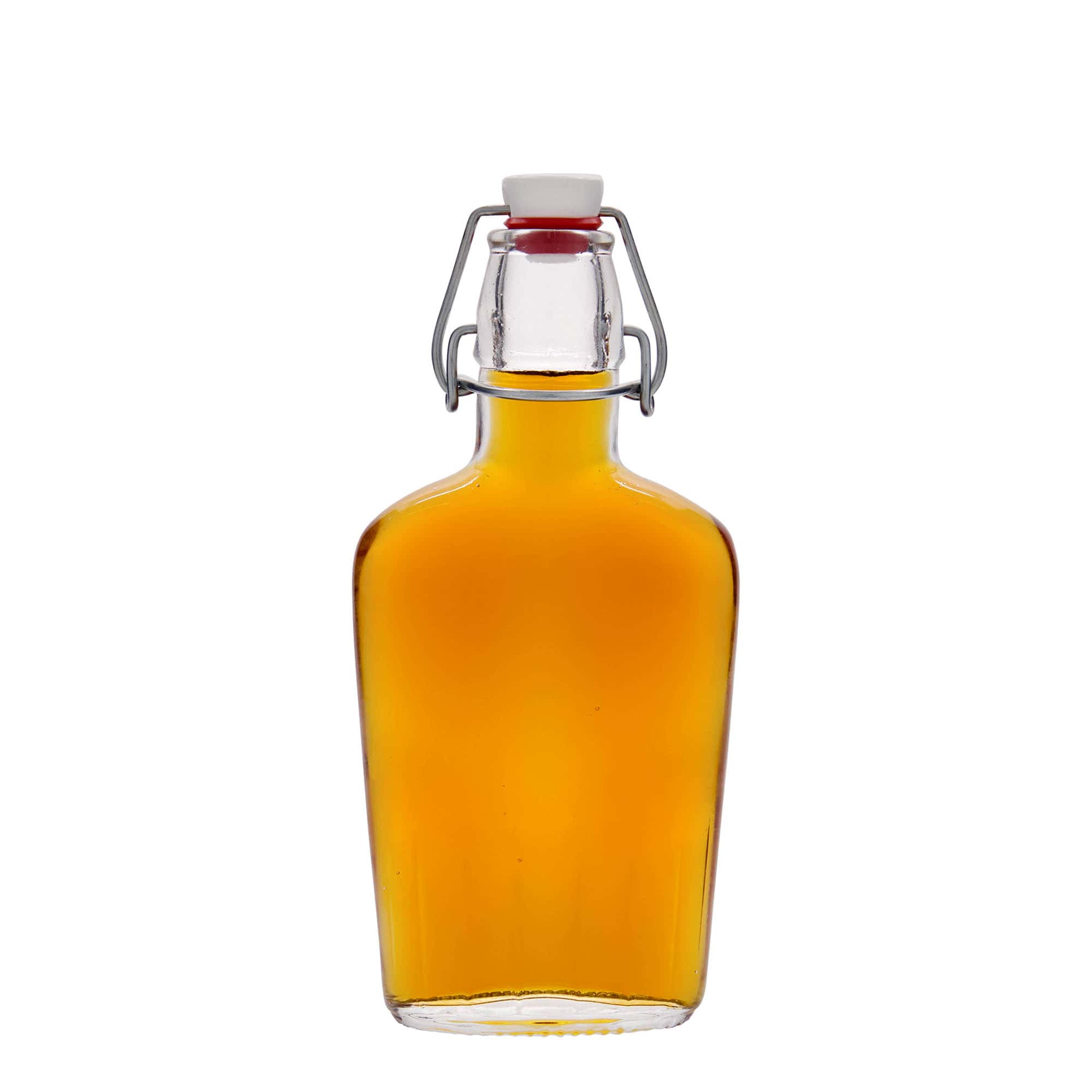 250 ml Glasflasche «Fiaschetta», oval, Mündung: Bügelverschluss