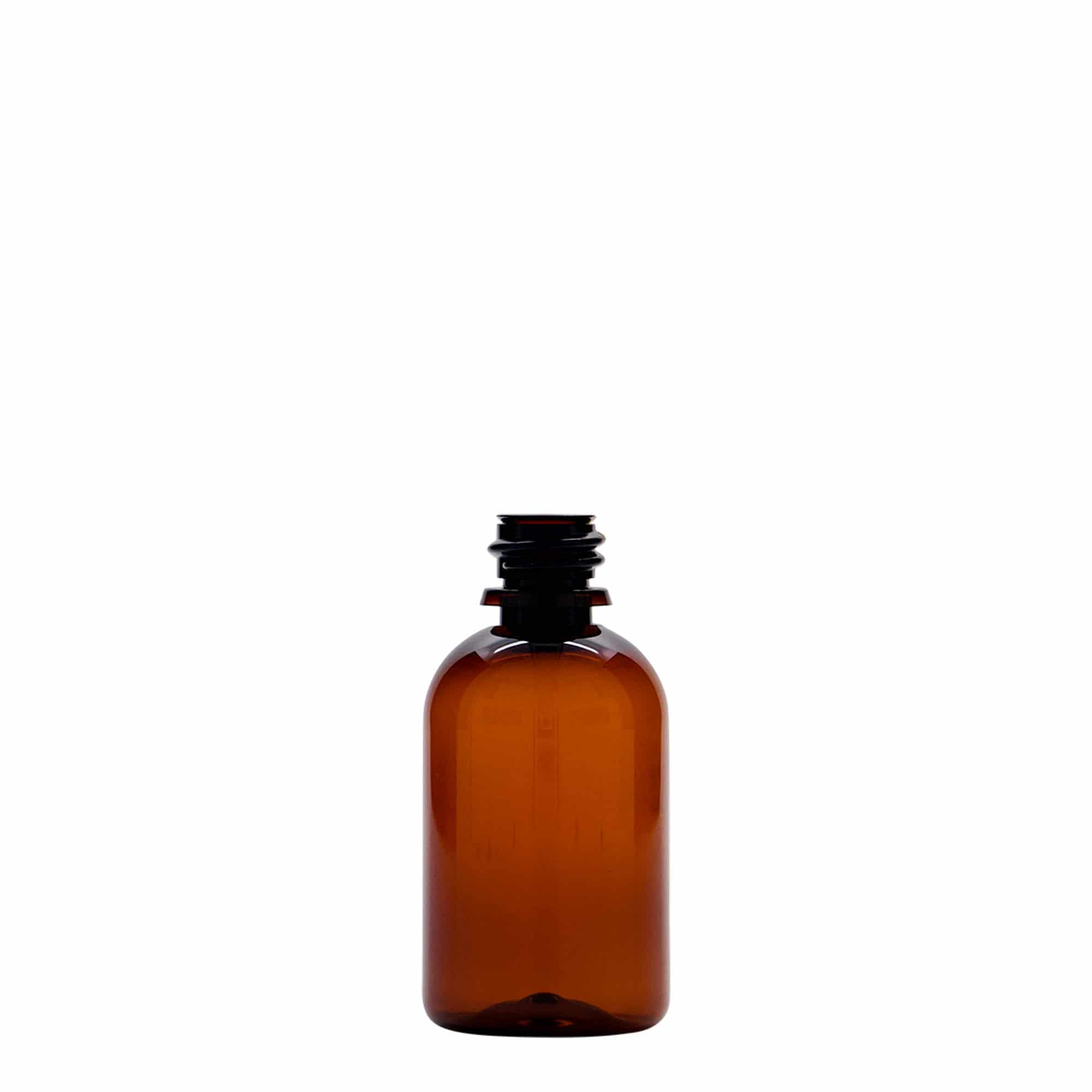 50 ml PET-Medizinflasche «Easy Living», braun, Kunststoff, Mündung: DIN 18