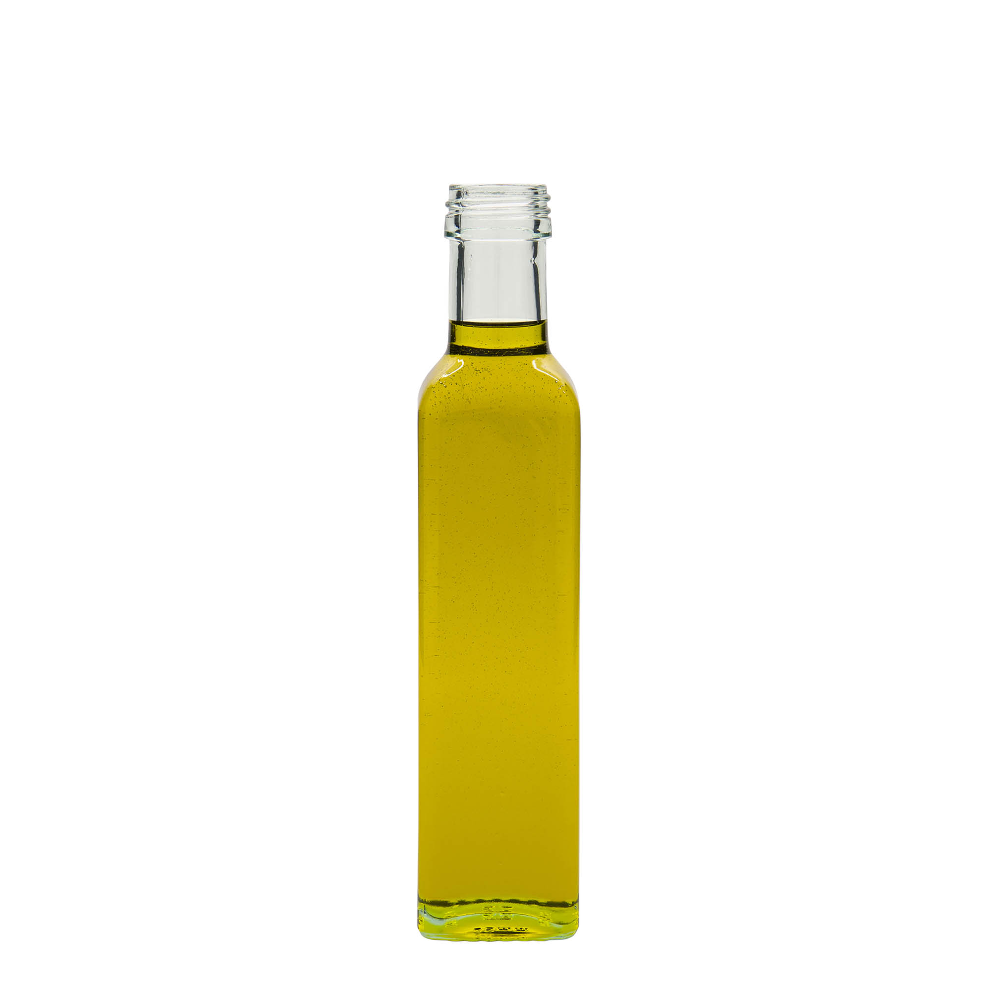 250 ml Glasflasche «Marasca», quadratisch, Mündung: PP 31,5