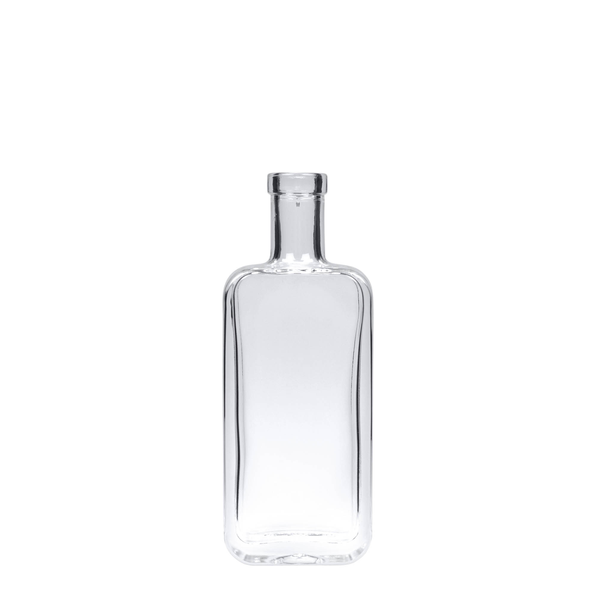 100 ml Glasflasche 'Nice', rechteckig, Mündung: Kork