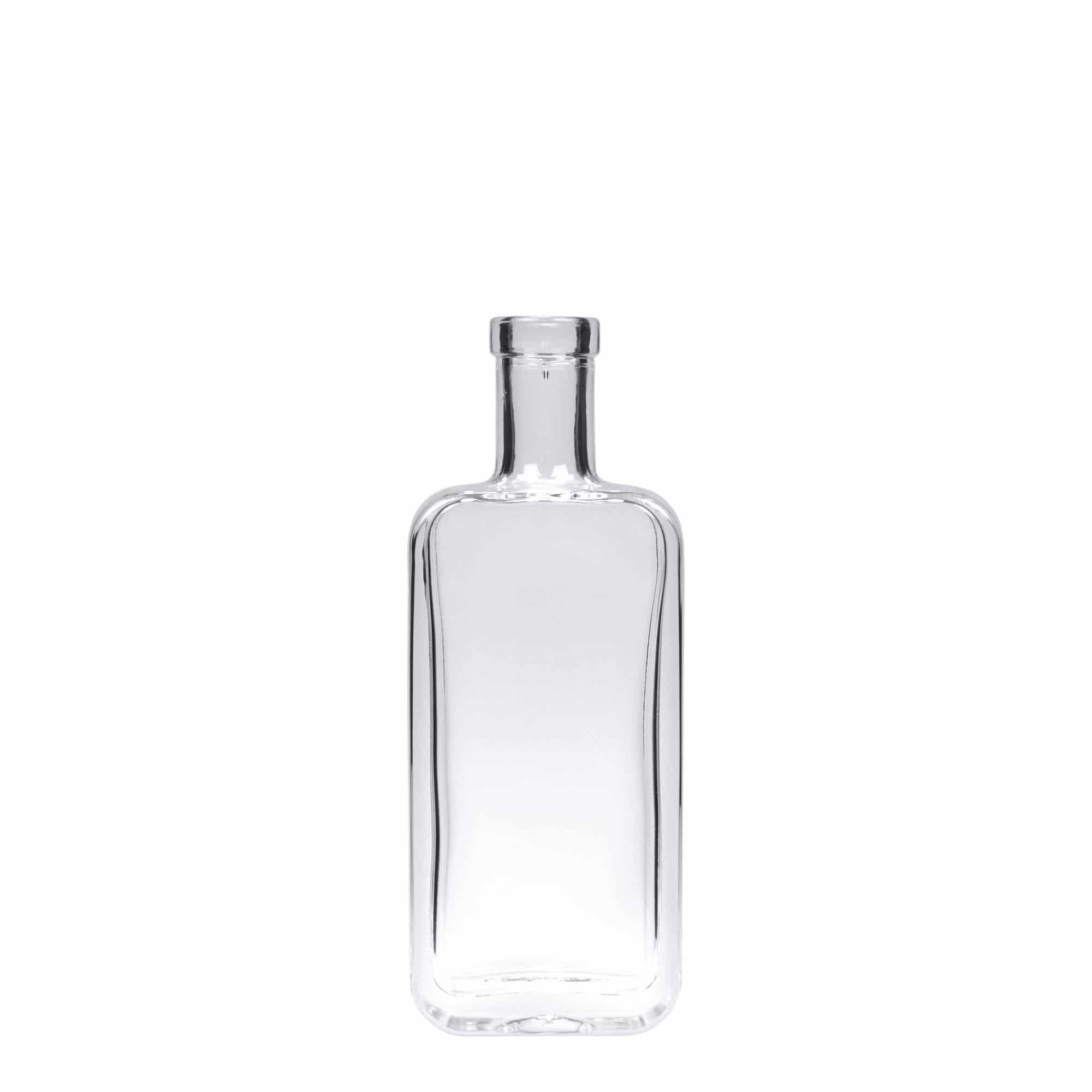 100 ml Glasflasche 'Nice', rechteckig, Mündung: Kork