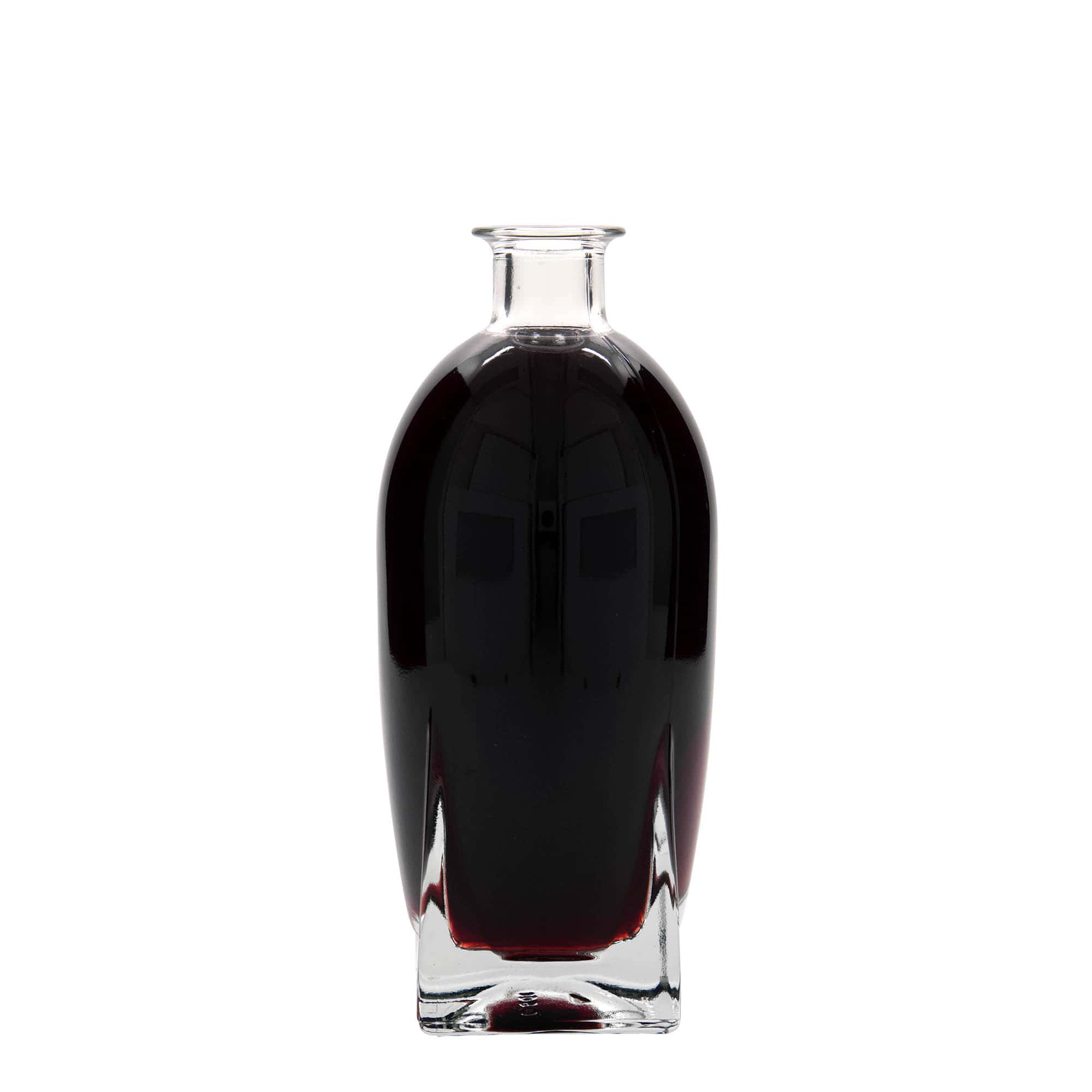 500 ml Glasflasche «Zino», quadratisch, Mündung: Kork