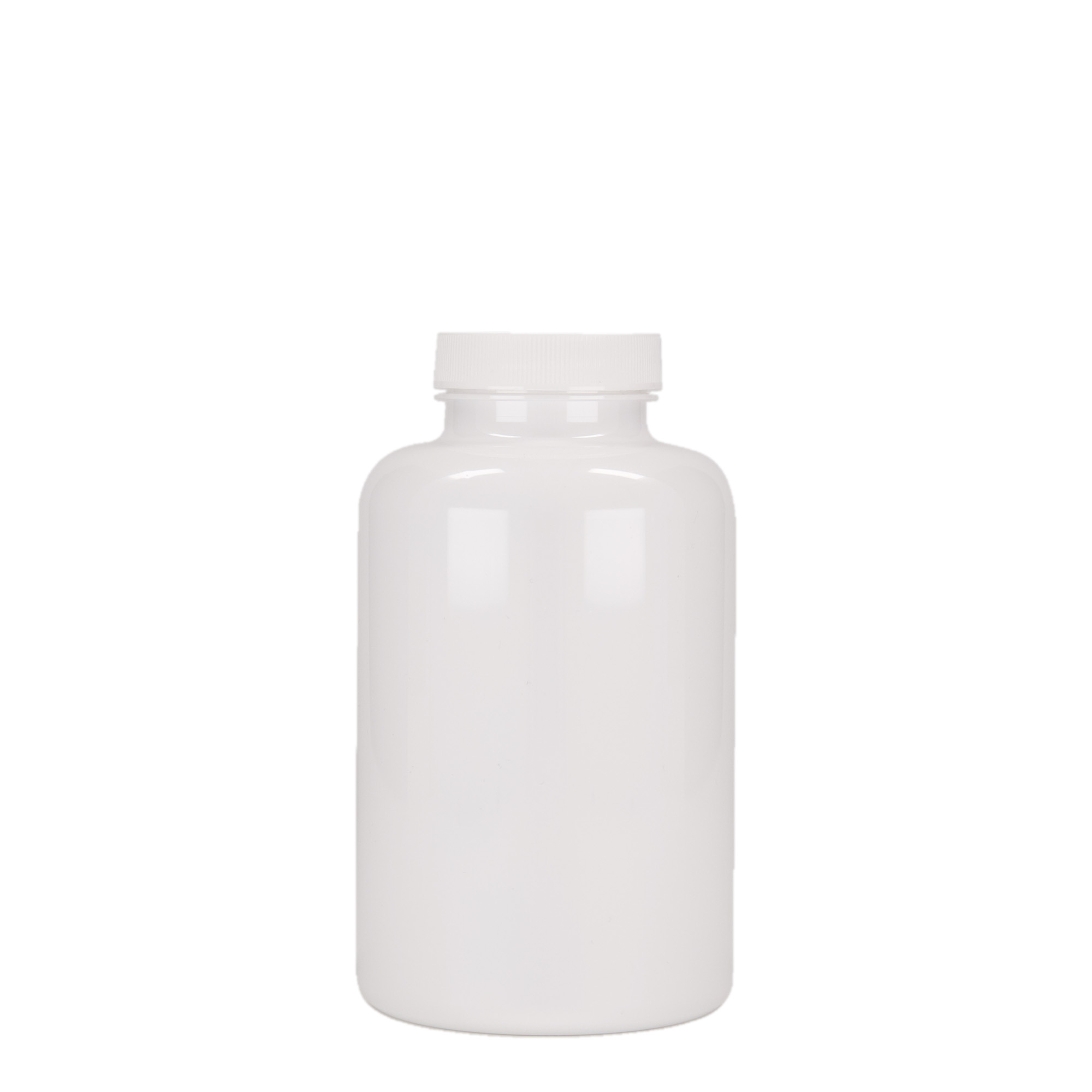 500 ml PET-Packer, Kunststoff, weiss, Mündung:  45/400