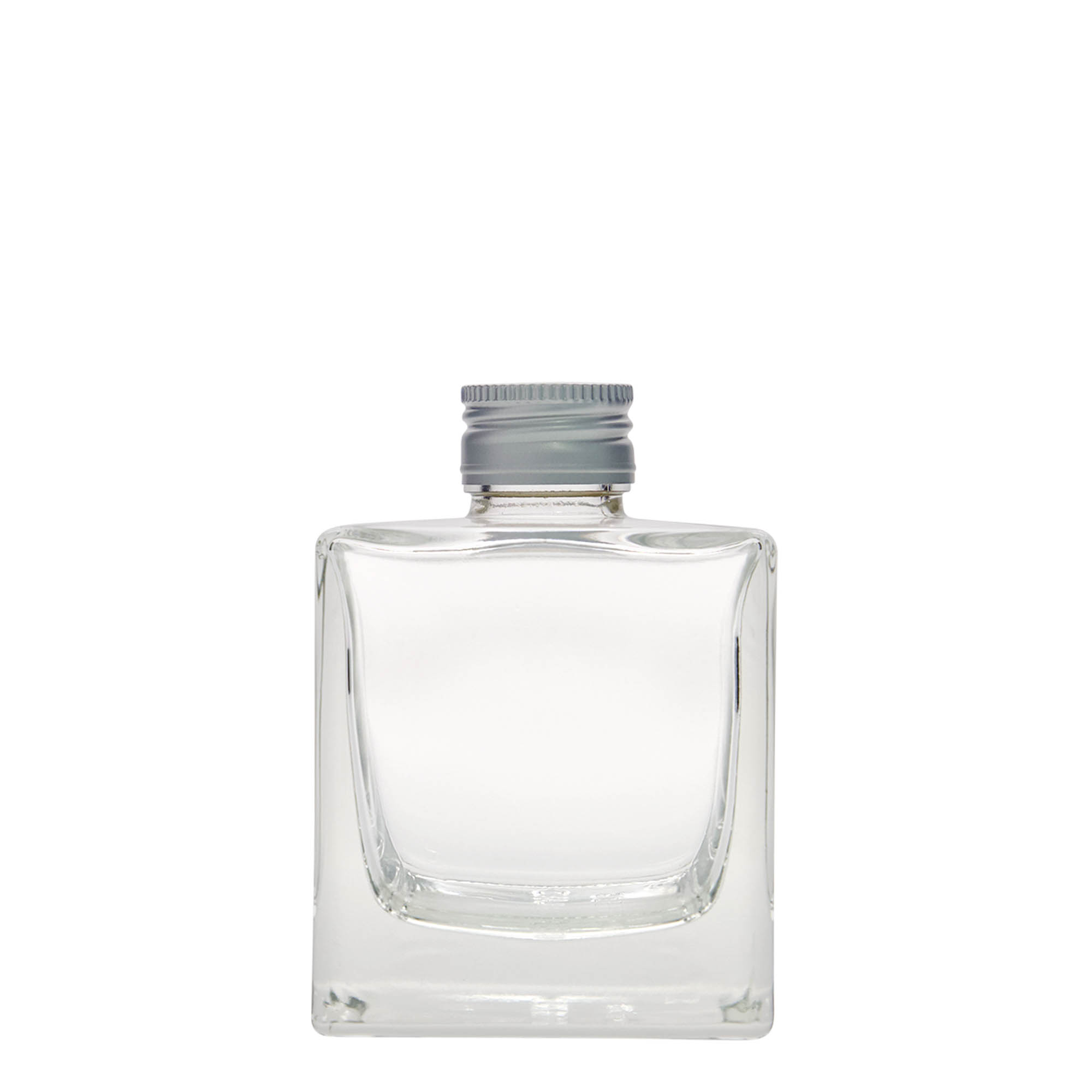 200 ml Glasflasche «Cube», quadratisch, Mündung: PP 28