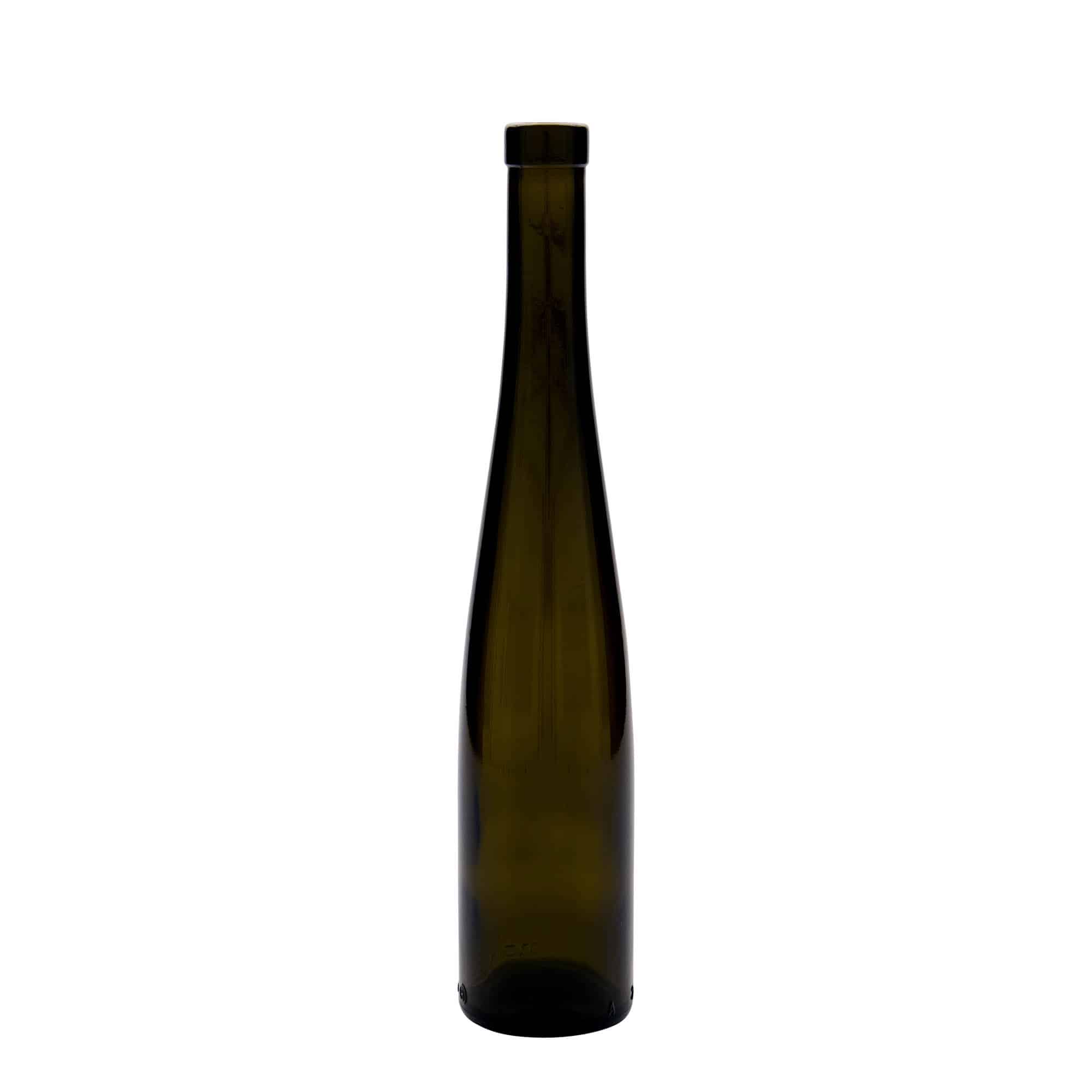 375 ml Glasflasche 'Weinschlegel', antikgrün, Mündung: Kork 375 ml Glasflasche 'Weinschlegel', antikgrün, Mündung: Kork