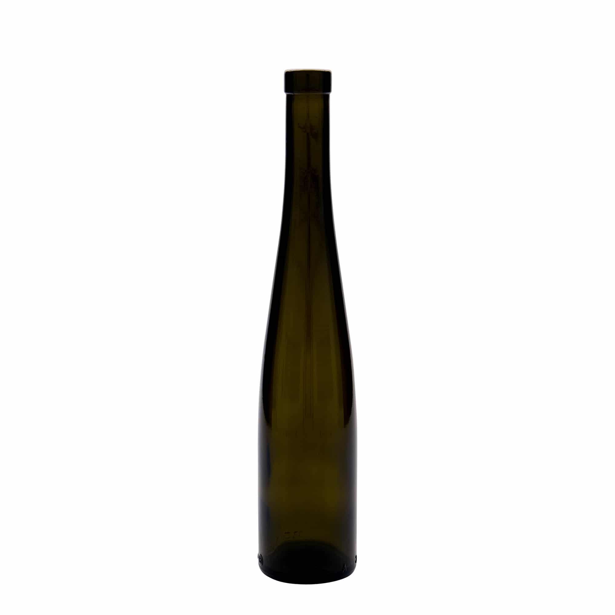375 ml Glasflasche 'Weinschlegel', antikgrün, Mündung: Kork 375 ml Glasflasche 'Weinschlegel', antikgrün, Mündung: Kork