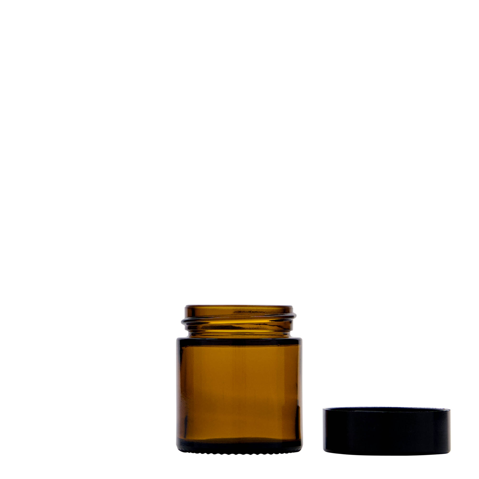 30 ml Tiegel «Brown Line», Glas, braun, Mündung: Schraubverschluss