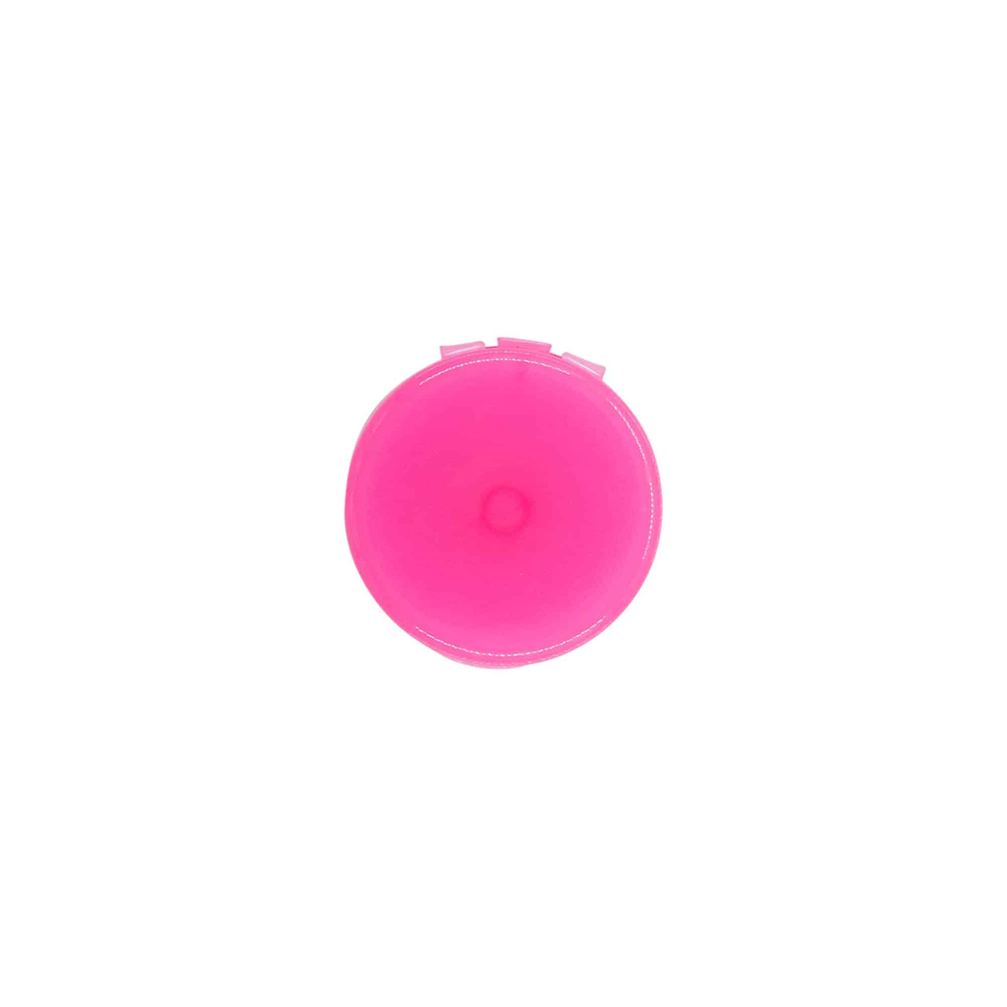 Schraubverschluss Klappscharnier, PP-Kunststoff, pink, für Mündung: 24/410