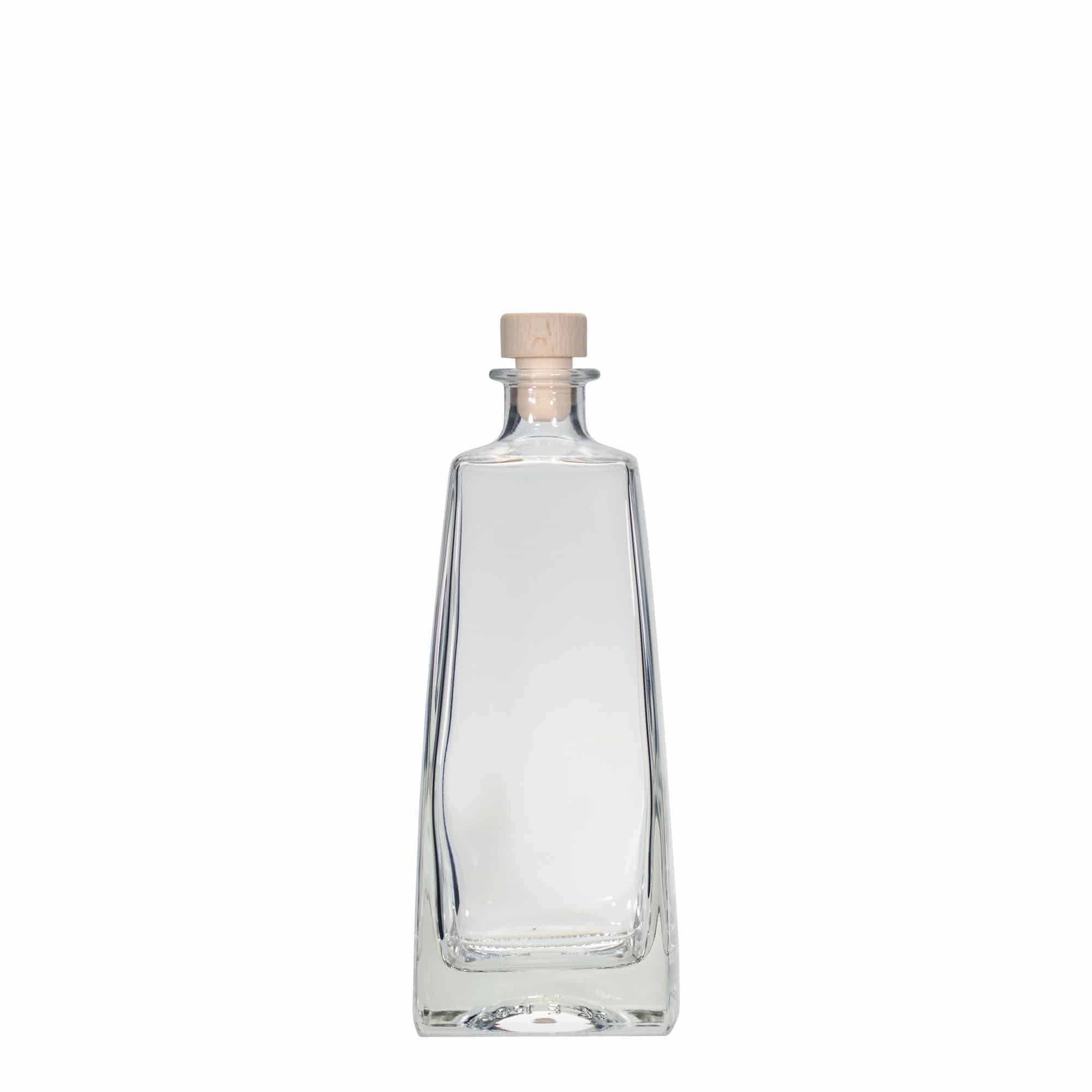 700 ml Glasflasche «Timmy», rechteckig, Mündung: Kork