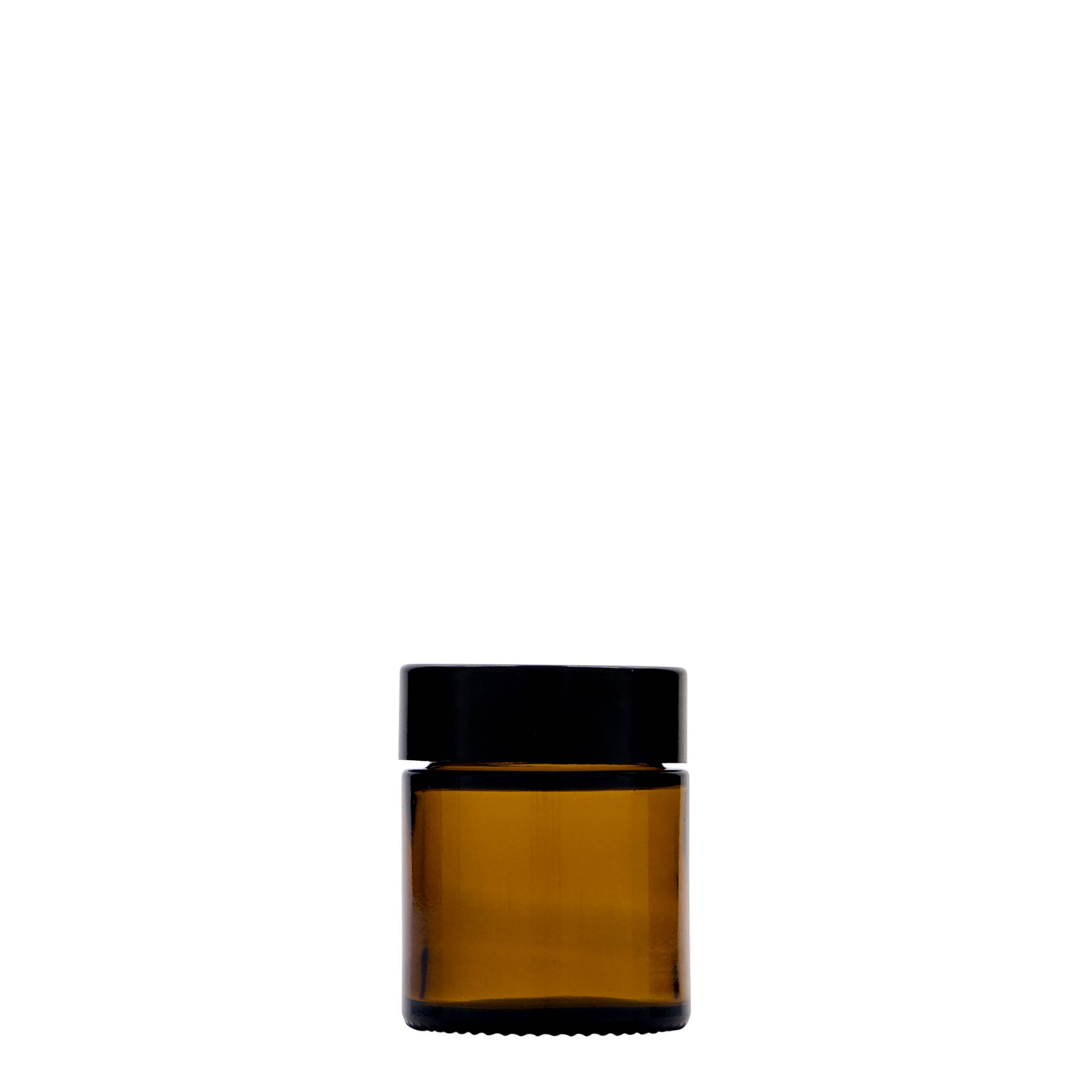 30 ml Tiegel «Brown Line», Glas, braun, Mündung: Schraubverschluss