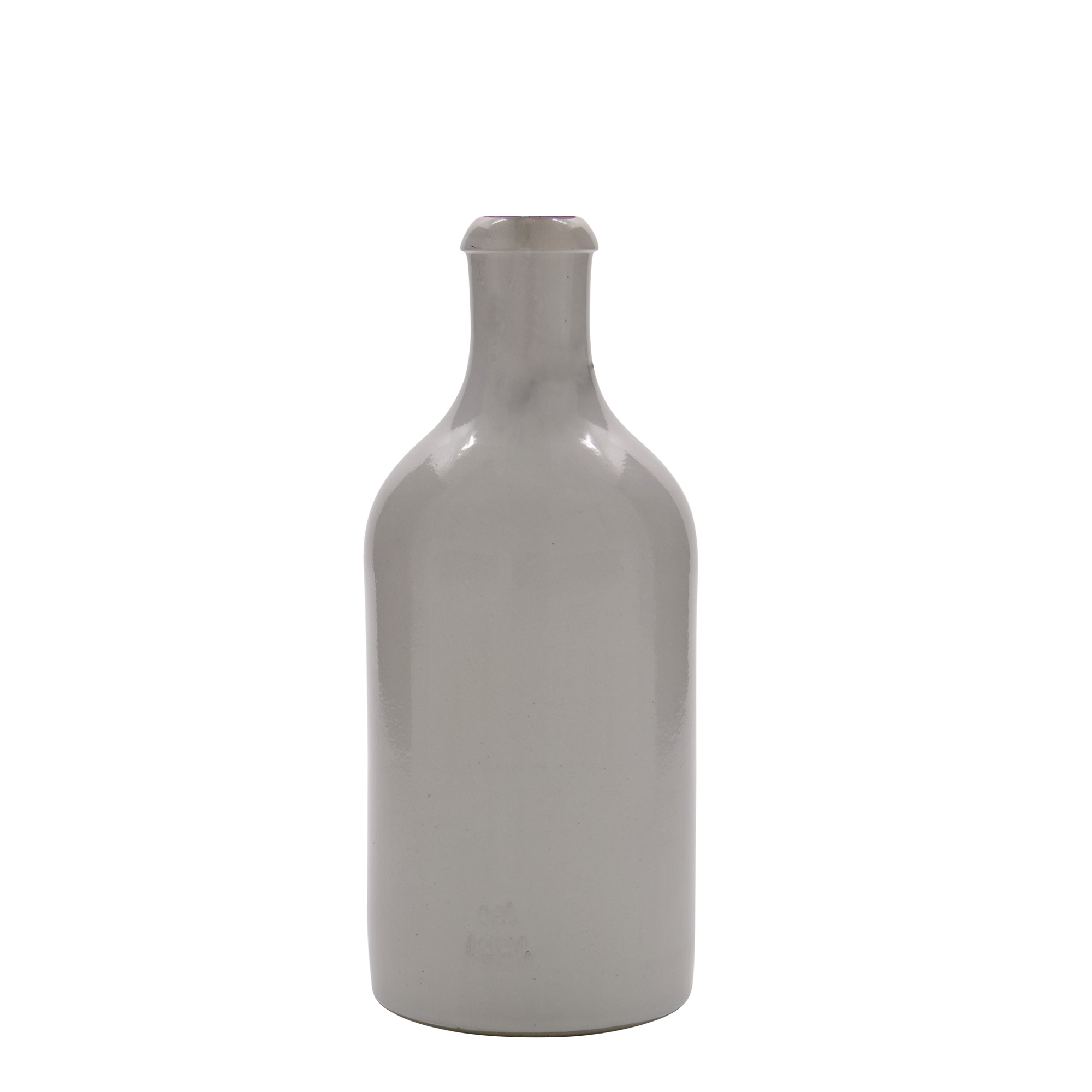 500 ml Tonkrug, Steinzeug, weiss, Mündung: Bügelverschluss