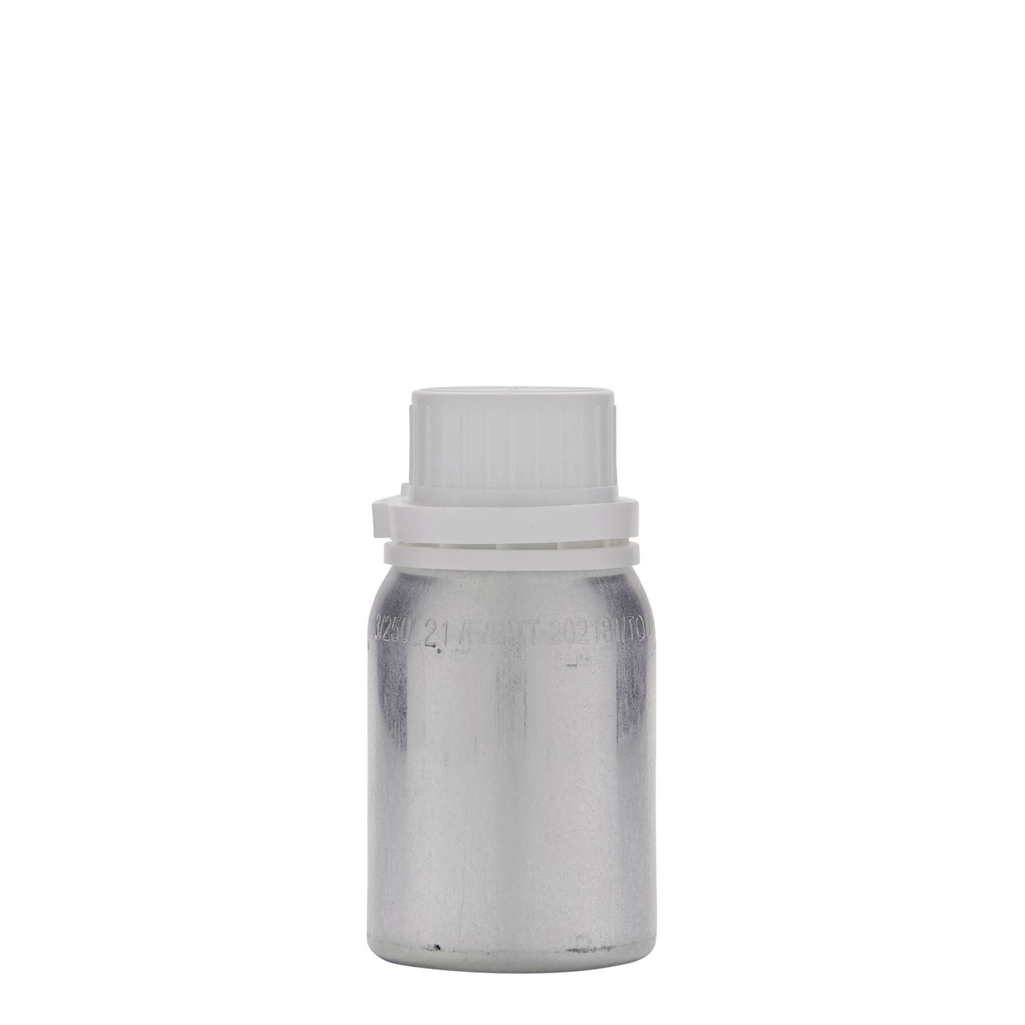 125 ml Aluminiumflasche, Metall, silber, Mündung: DIN 32