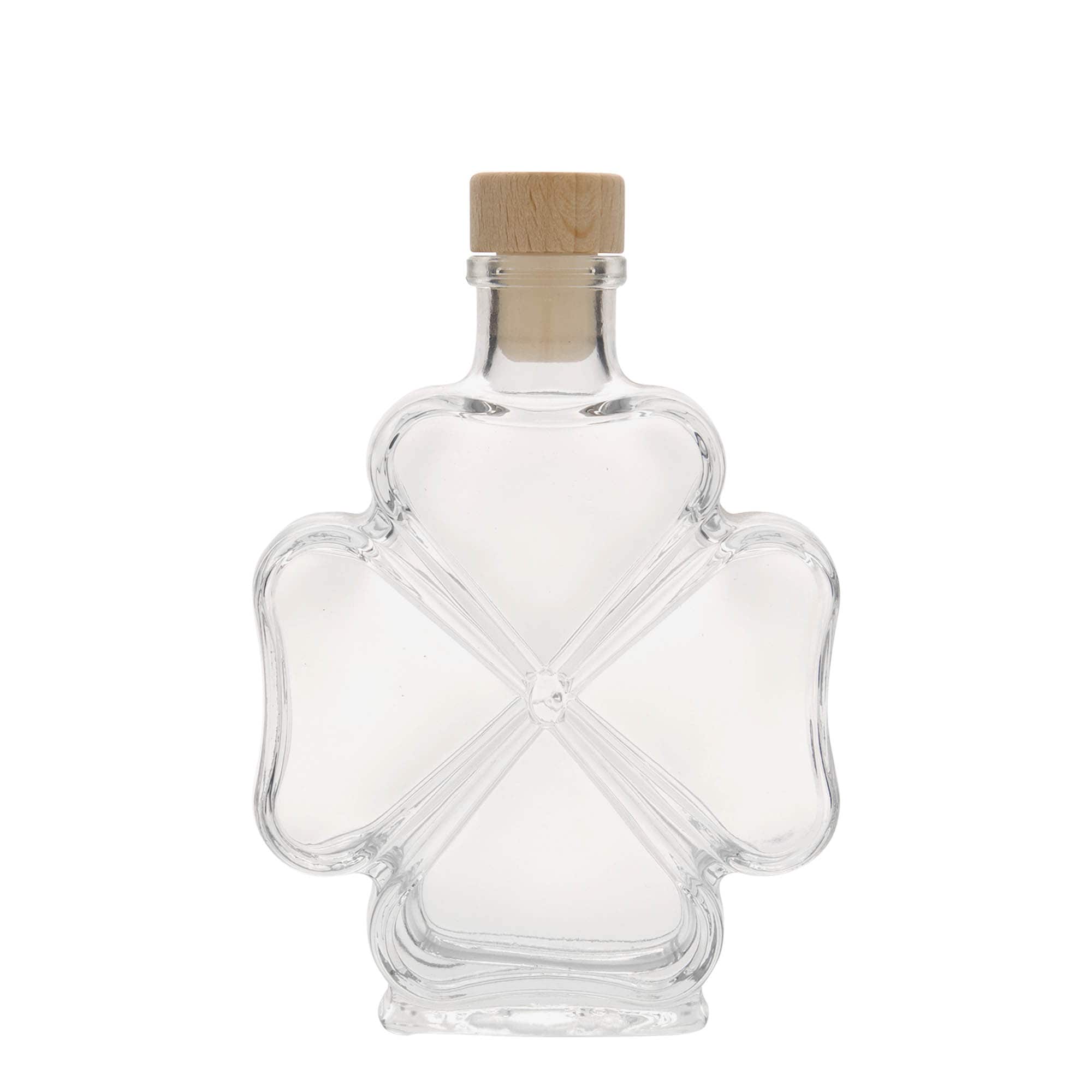 200 ml Glasflasche «Kleeblatt», Mündung: Kork