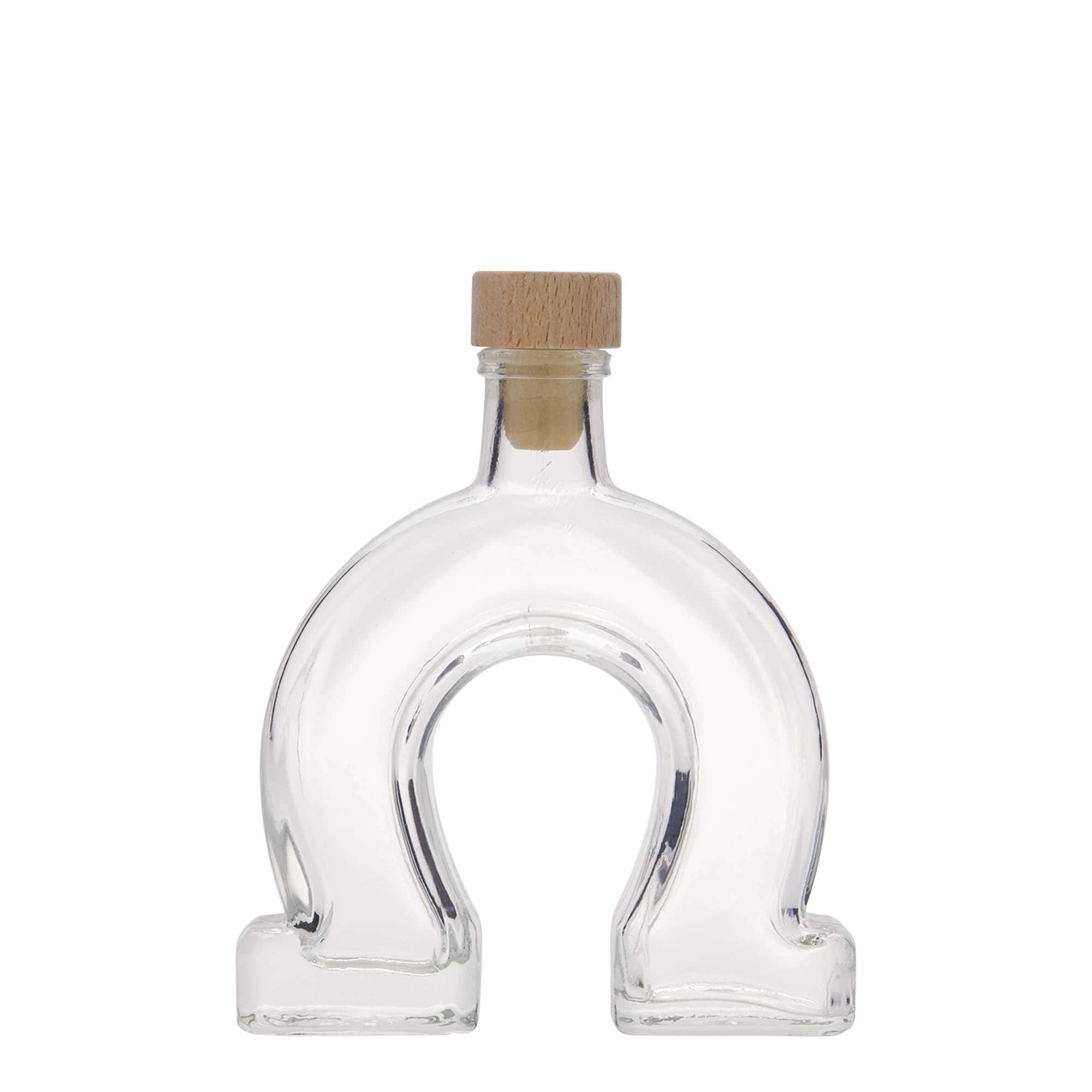 100 ml Glasflasche «Hufeisen», Mündung: Kork