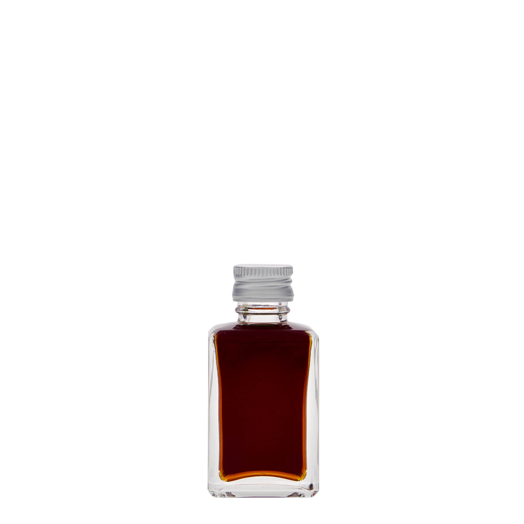 30 ml Glasflasche «Tamme», quadratisch, Mündung: PP 18