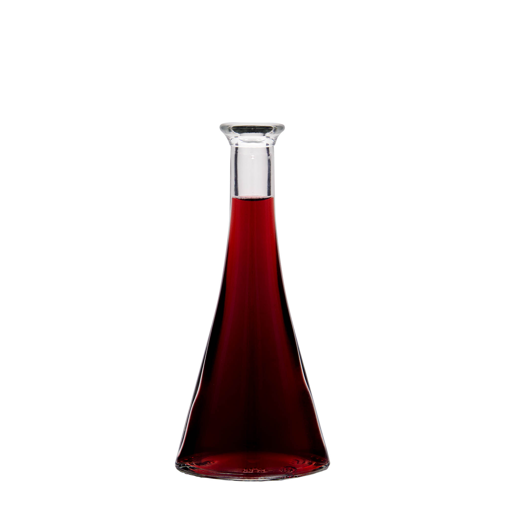 100 ml Glasflasche «Veronica», halbrund, Mündung: Kork