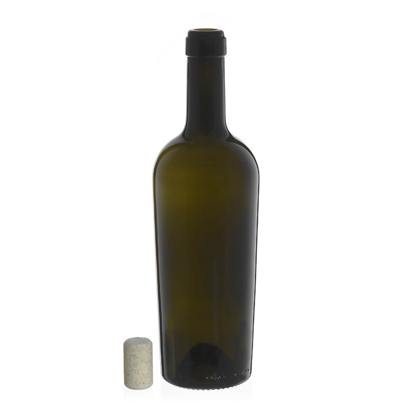 750 ml Weinflasche «Imperiale», antikgrün, Mündung: Kork