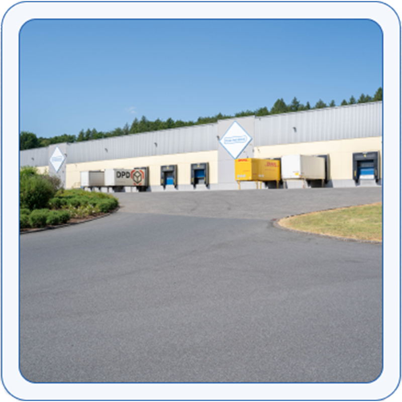 Ransbach Logistikzentrum Aussenansicht des Logistikzentrums in Ransbach-Baumbach