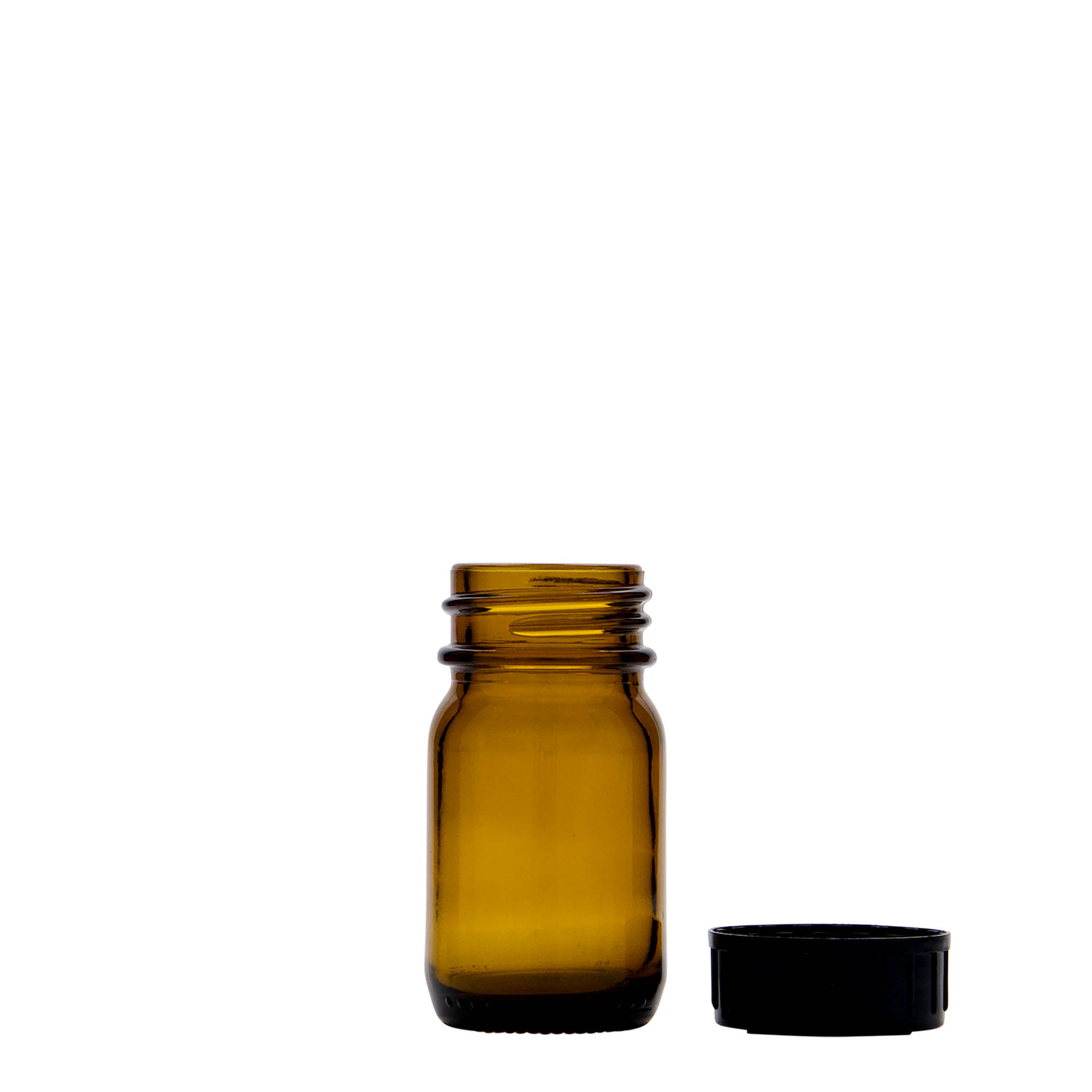 30 ml Weithalsglas, braun, Mündung: DIN 32