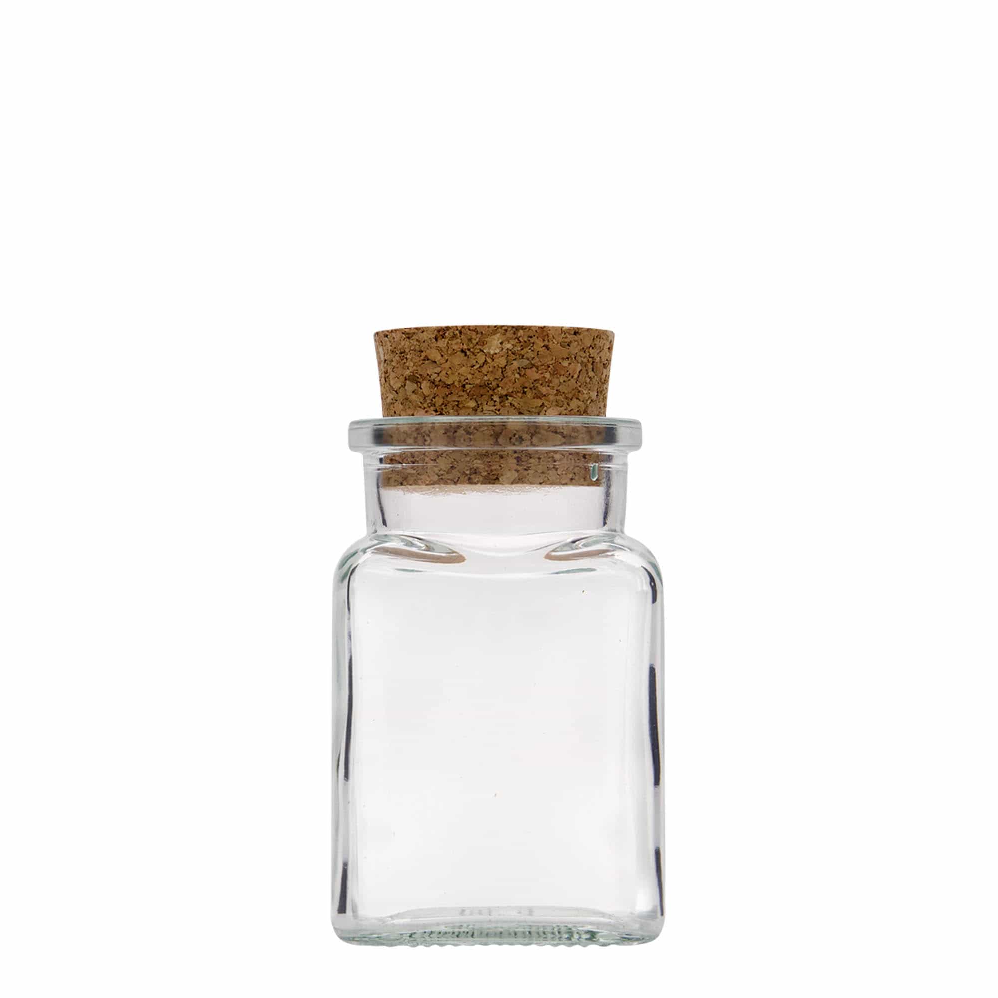 150 ml Korkenglas, quadratisch, Mündung: Kork