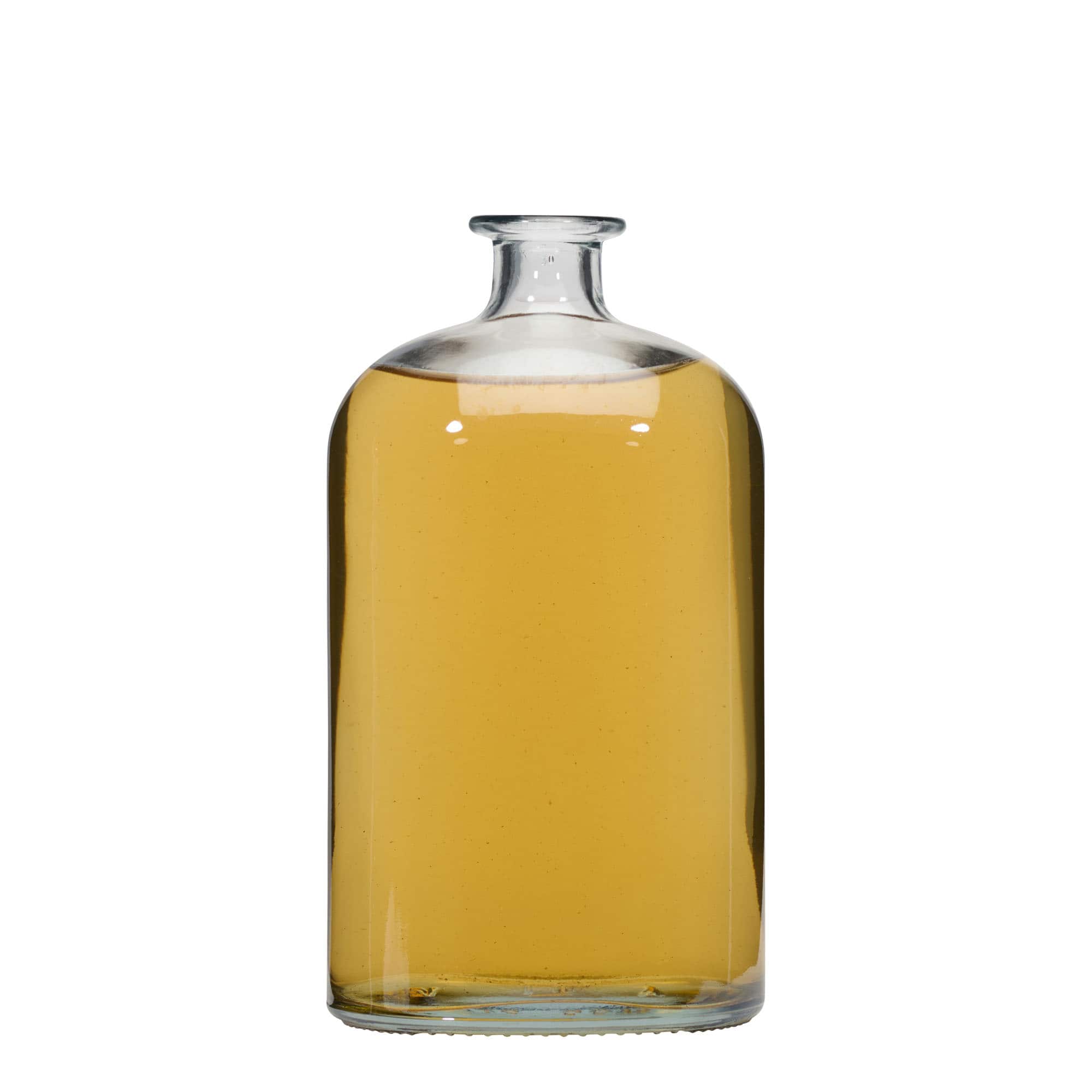 1.000 ml Glasflasche 'Dundee', oval, Mündung: Kork