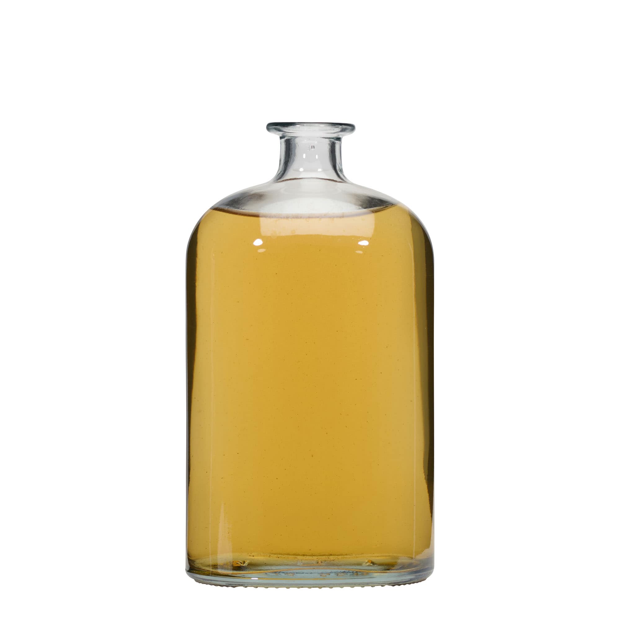 1.000 ml Glasflasche «Dundee», oval, Mündung: Kork