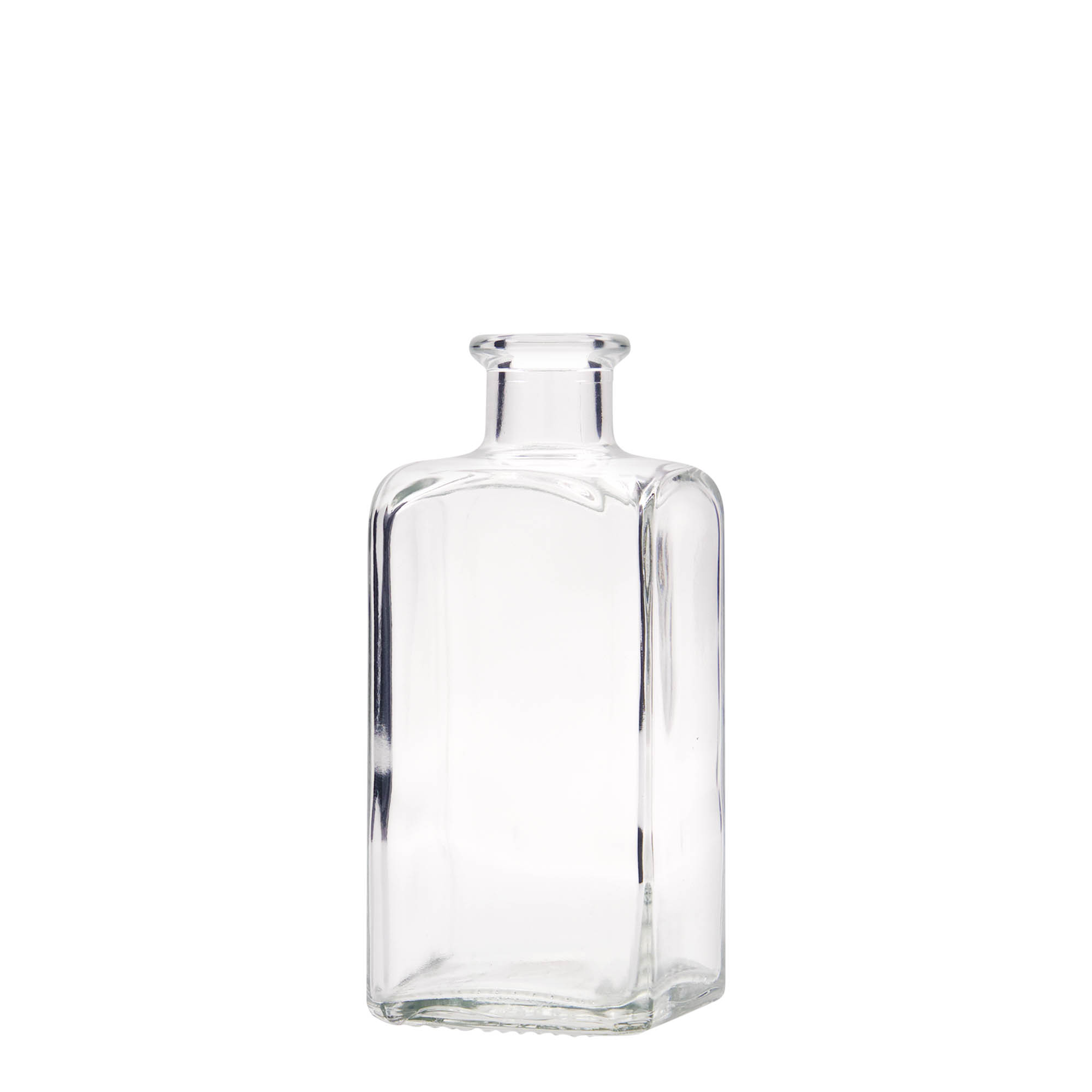 250 ml Glasflasche Apotheker Carré, quadratisch, Mündung: Kork 250 ml Glasflasche Apotheker Carré, quadratisch, Mündung: Kork