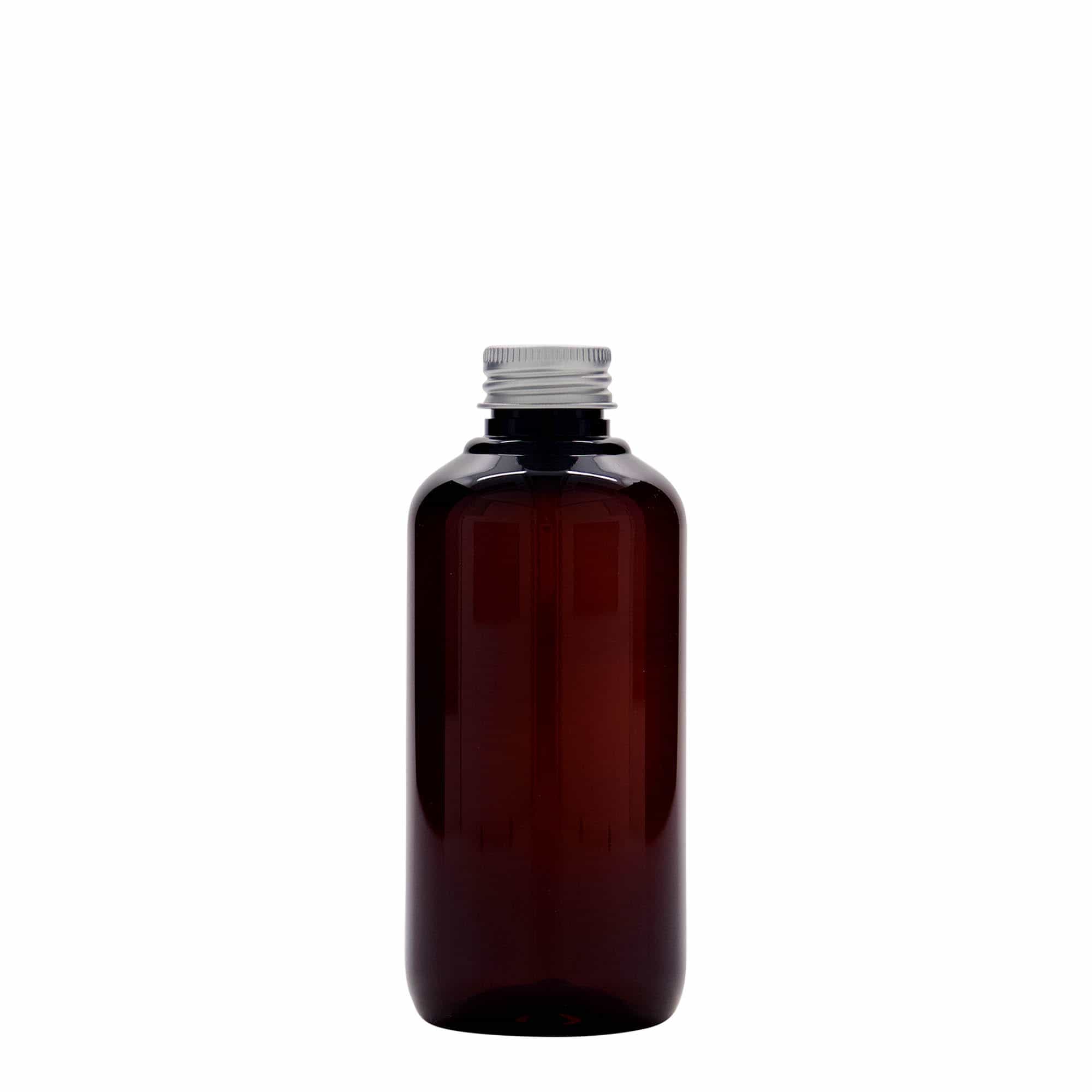 200 ml Recycling-Kunststoffflasche «Victor's Best», PCR, braun, Mündung:  24/410