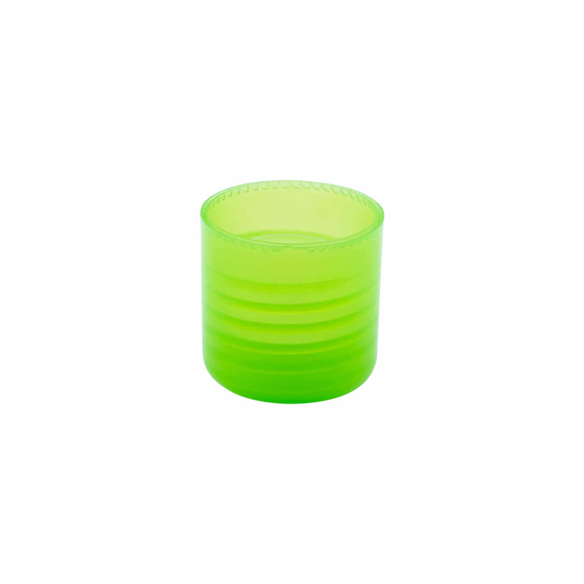 Schraubverschluss mit Spritzeinsatz, PP-Kunststoff, grün, für Mündung: 24/410