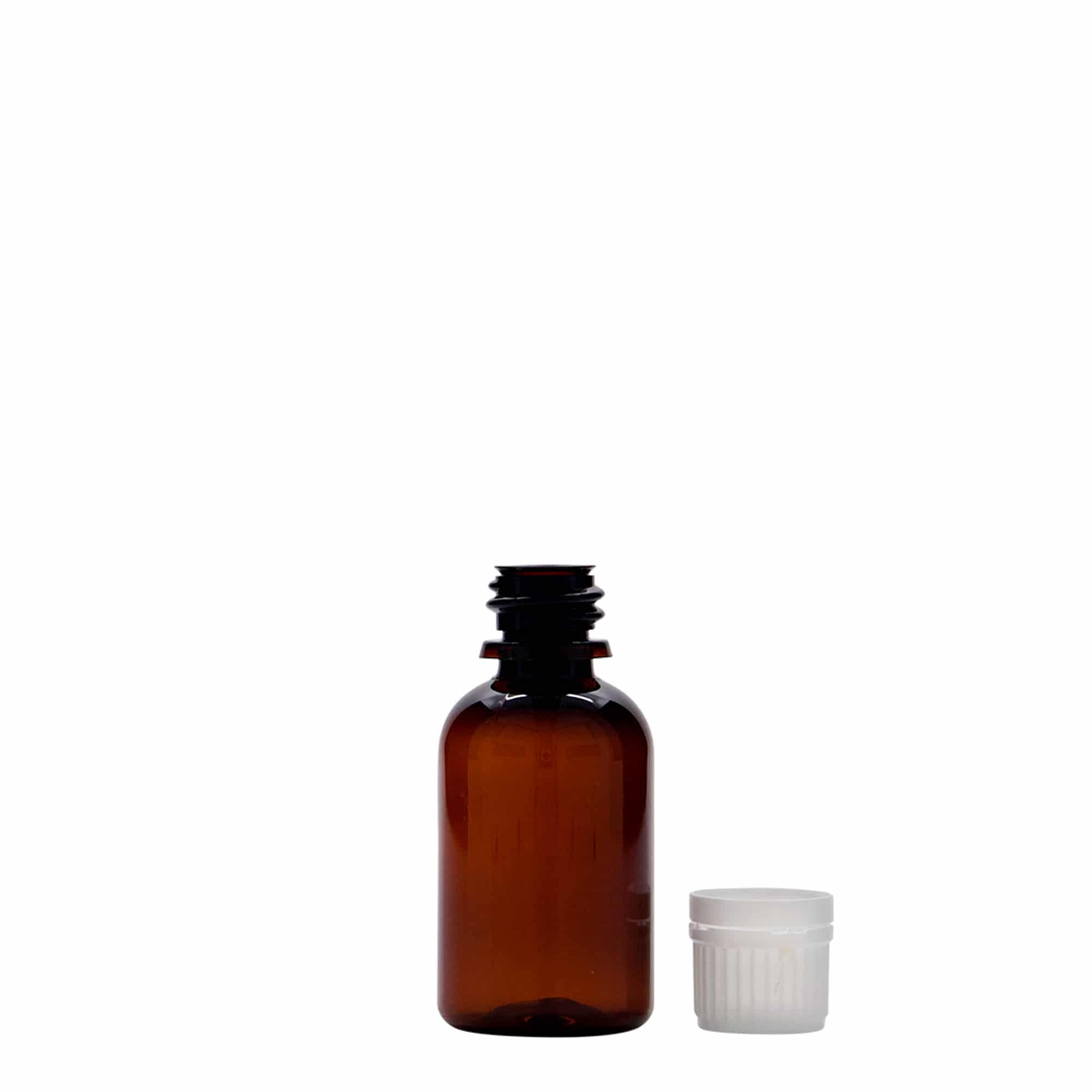 30 ml PET-Medizinflasche «Easy Living», braun, Kunststoff, Mündung: DIN 18