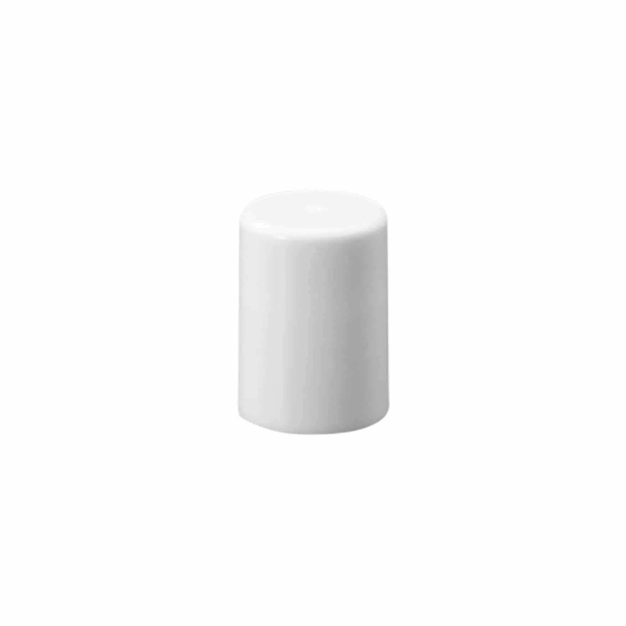Kappe für 10 ml Roll-On-Flasche, PP-Kunststoff, weiß, für Mündung: Schraubverschluss Kappe für 10 ml Roll-On-Flasche, PP-Kunststoff, weiß, für Mündung: Schraubverschluss