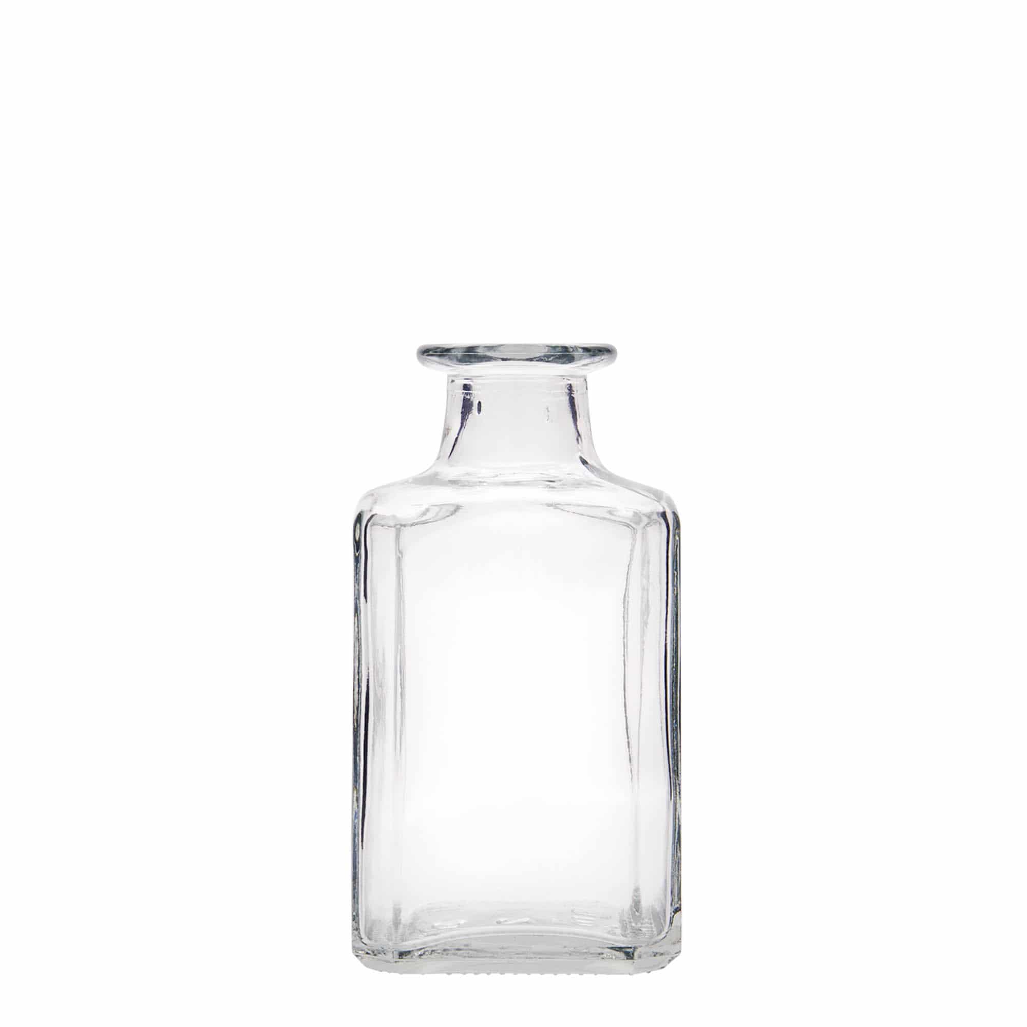 250 ml Glasflasche 'Torben', quadratisch, Mündung: Kork
