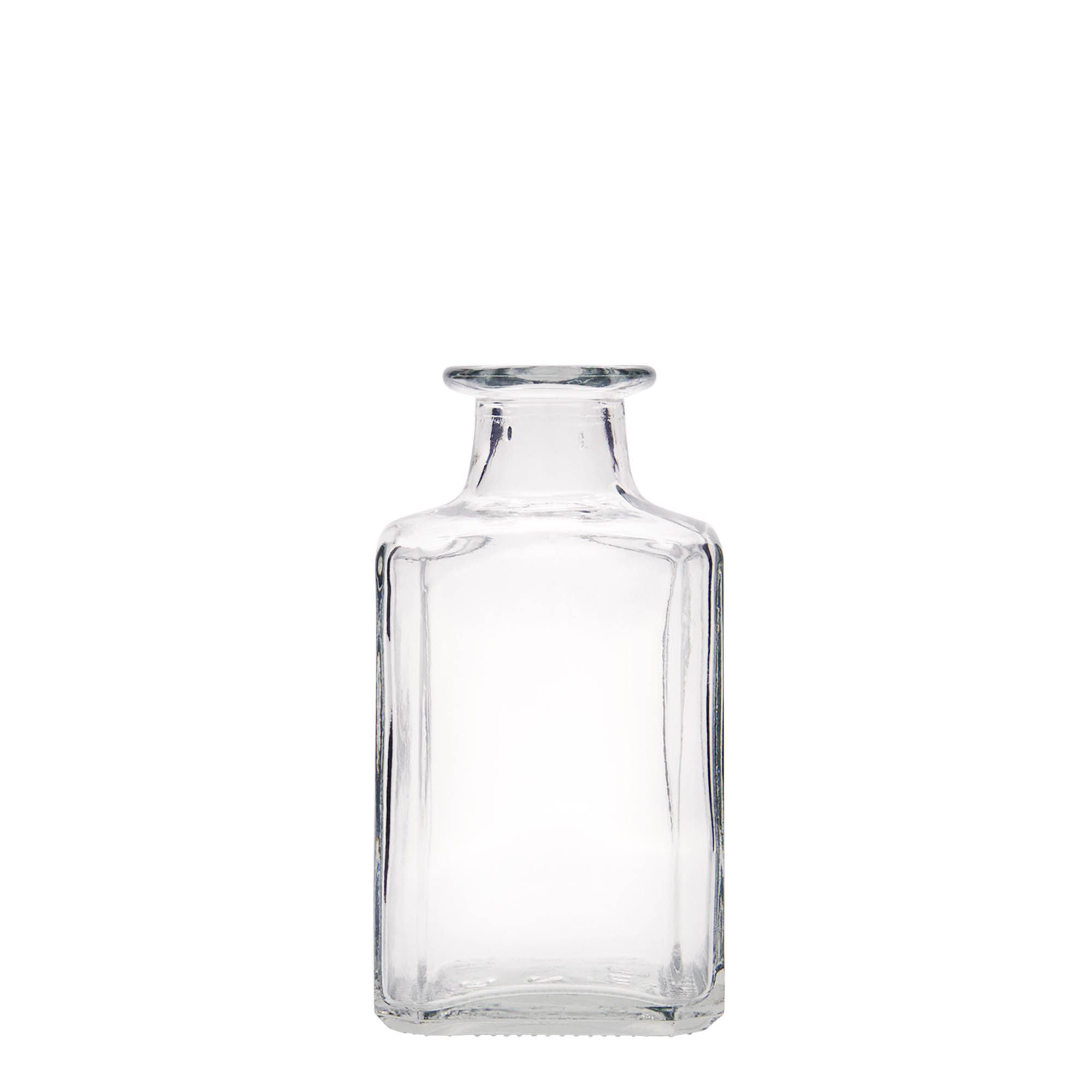 250 ml Glasflasche «Torben», quadratisch, Mündung: Kork