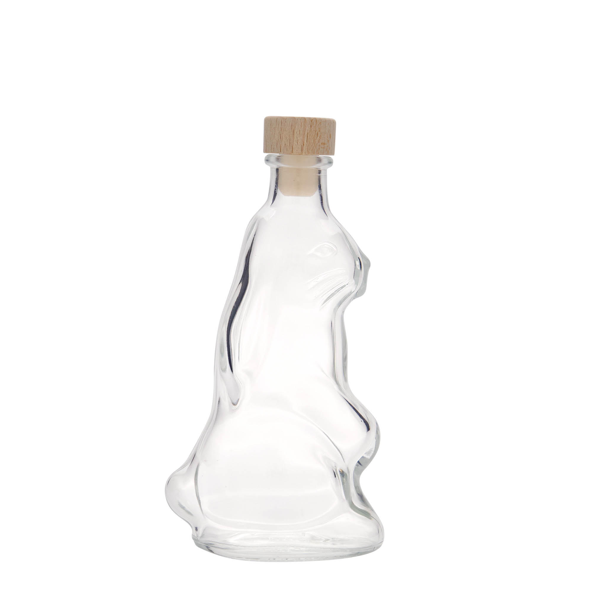 200 ml Glasflasche «Hase», Mündung: Kork