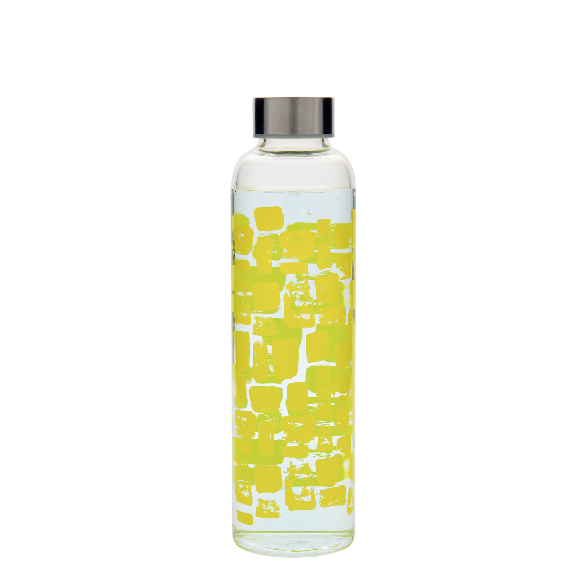 500 ml Trinkflasche 'Perseus - Gelbe Rechtecke', Mündung: Schraubverschluss