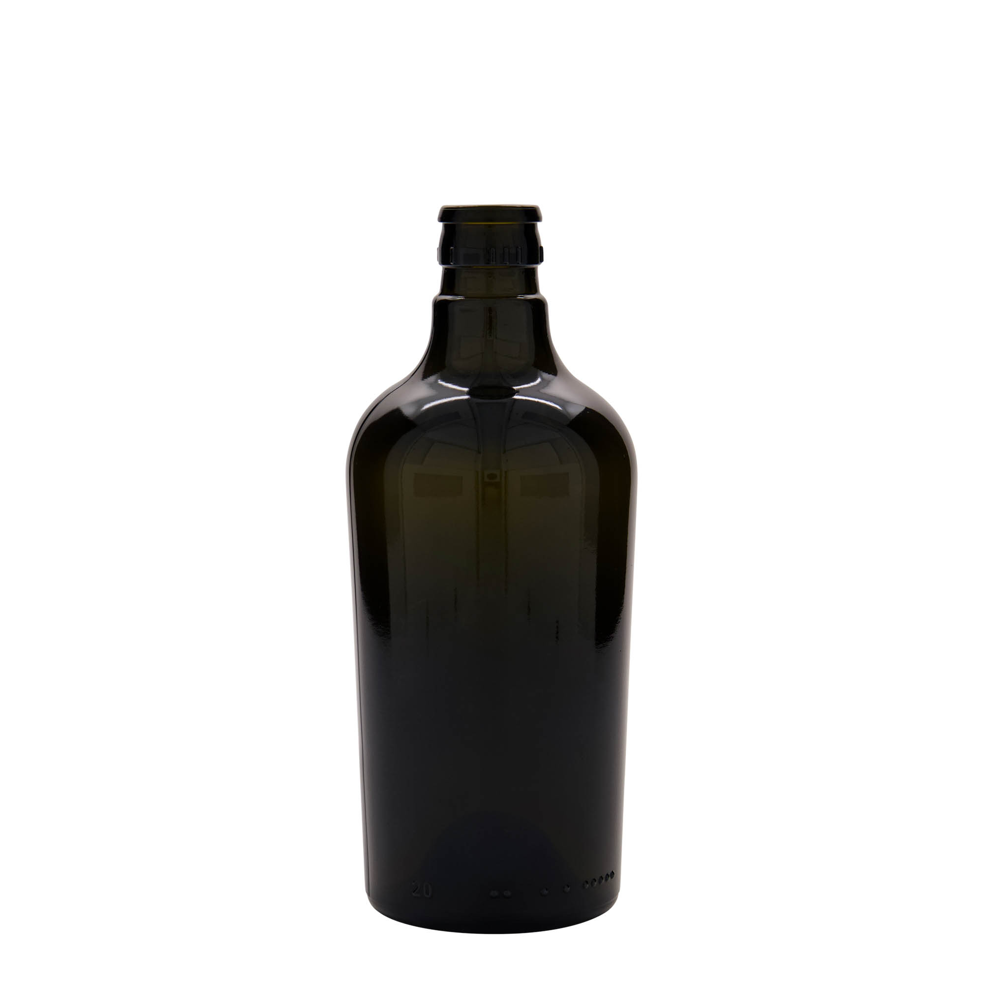 500 ml Essig-/Ölflasche «Oleum», Glas, antikgrün, Mündung: DOP