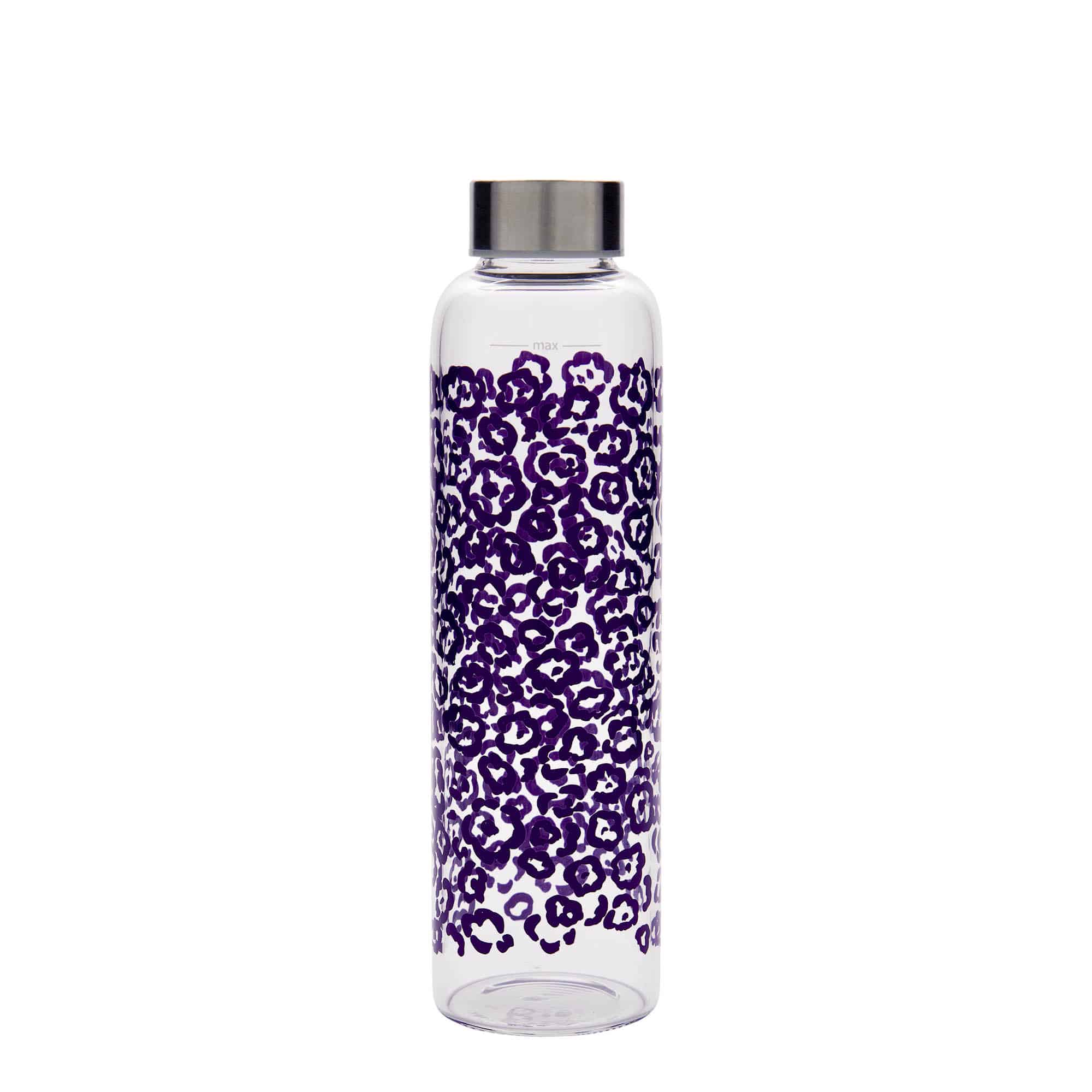 500 ml Trinkflasche 'Perseus - Lila Blumen', Mündung: Schraubverschluss 500 ml Trinkflasche 'Perseus - Lila Blumen', Mündung: Schraubverschluss