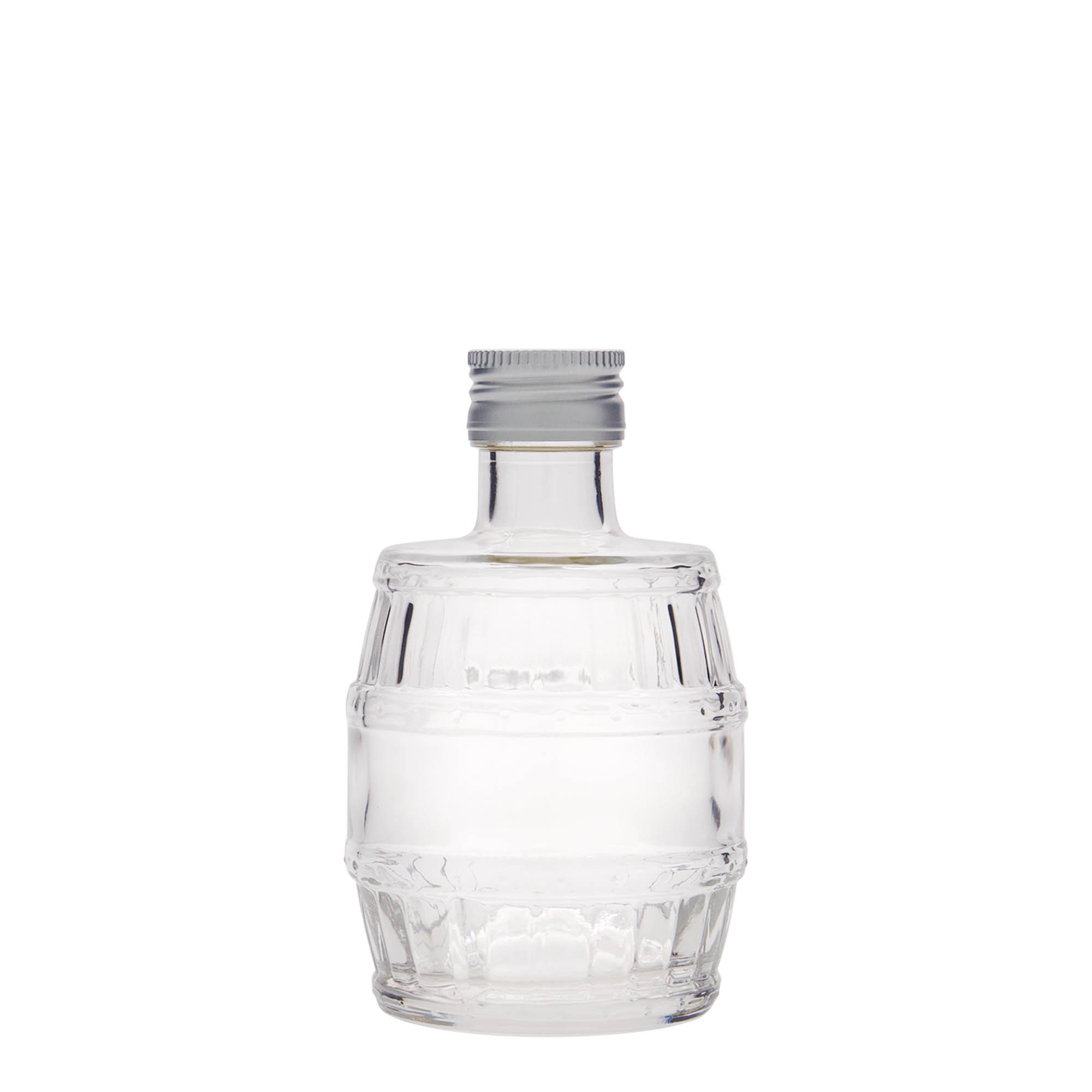 200 ml Glasflasche «Fass», Mündung: PP 28