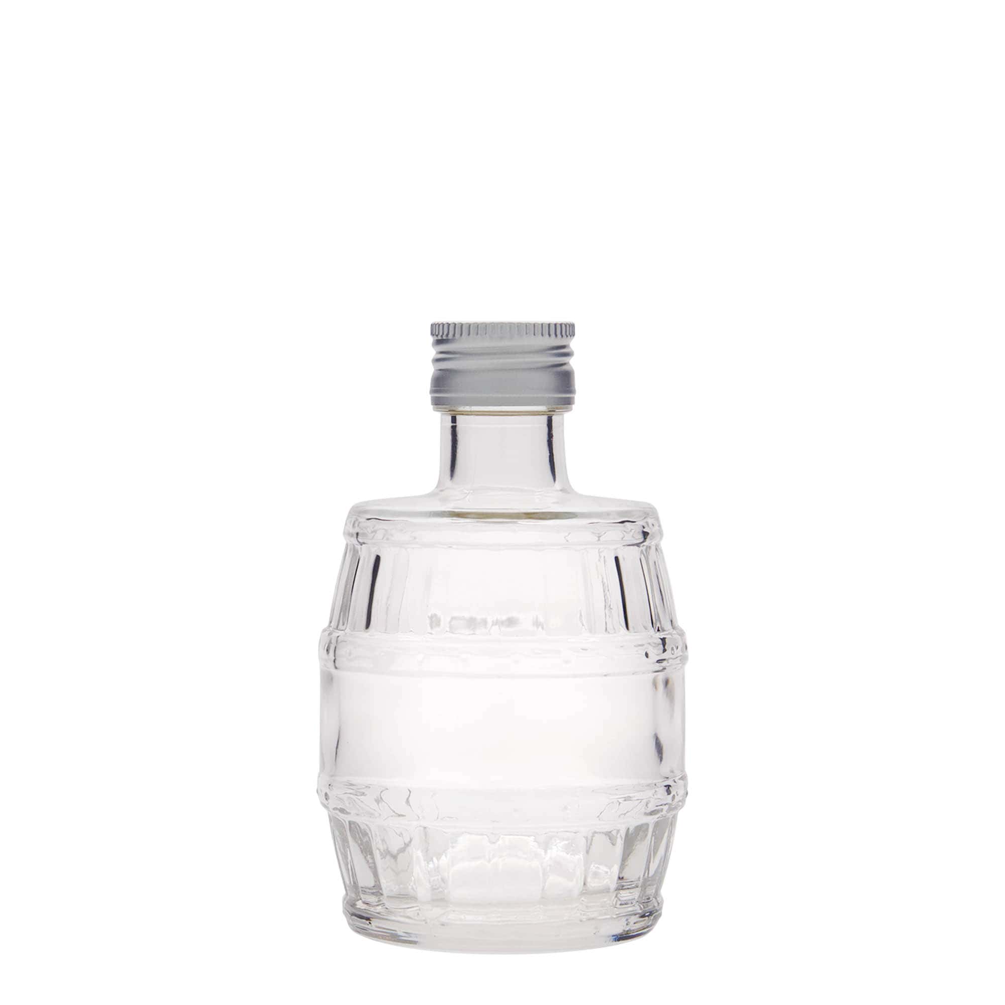 200 ml Glasflasche «Fass», Mündung: PP 28