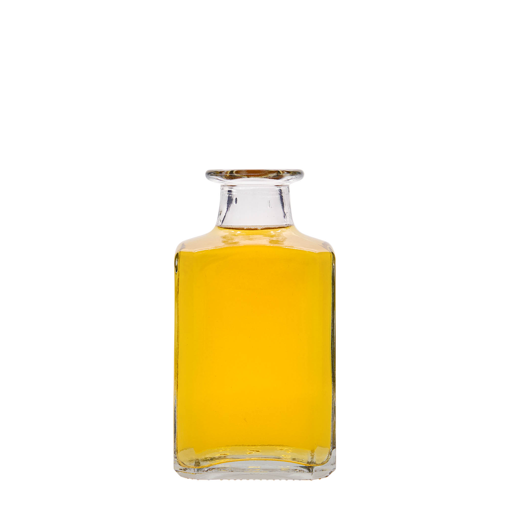 250 ml Glasflasche «Torben», quadratisch, Mündung: Kork
